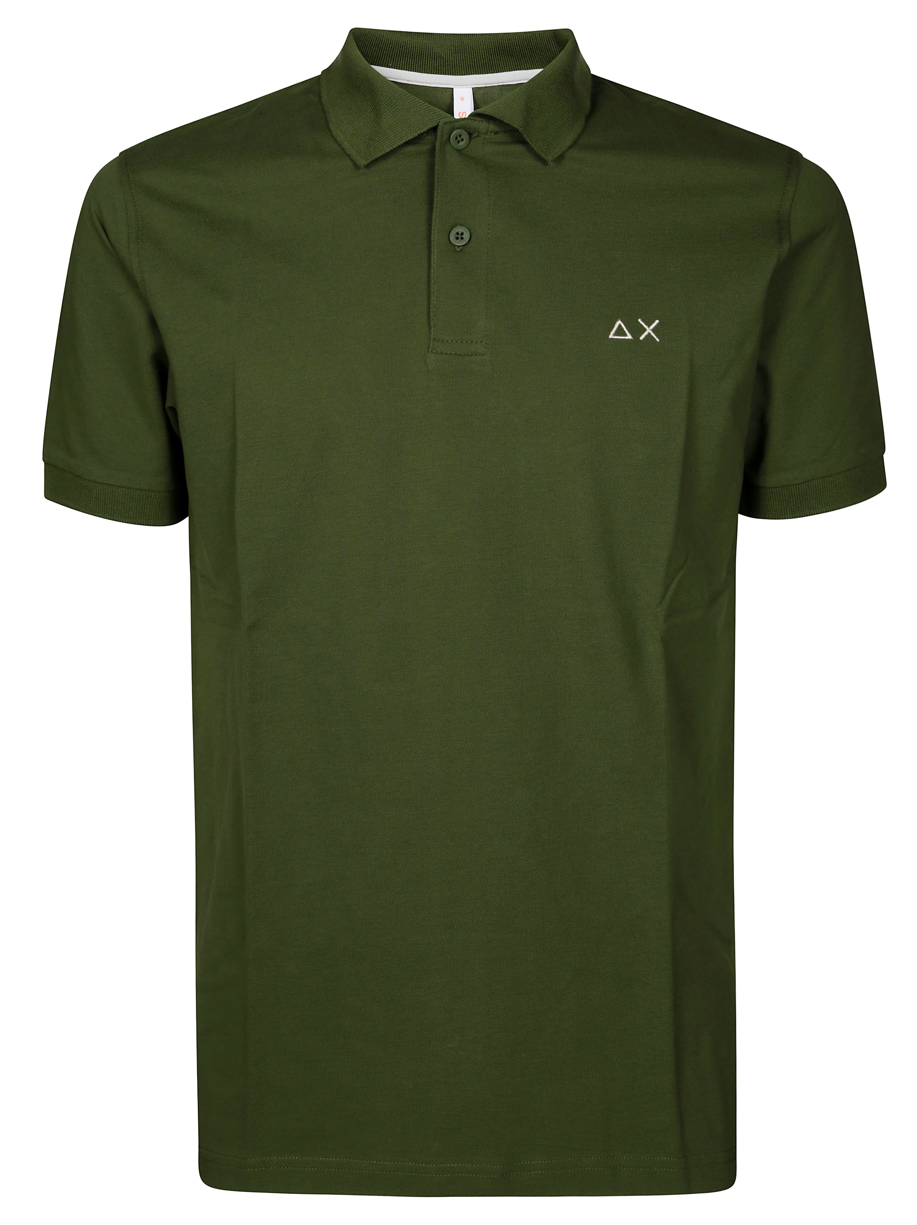 Sun 68 Polo With Embroidered Logo In Green