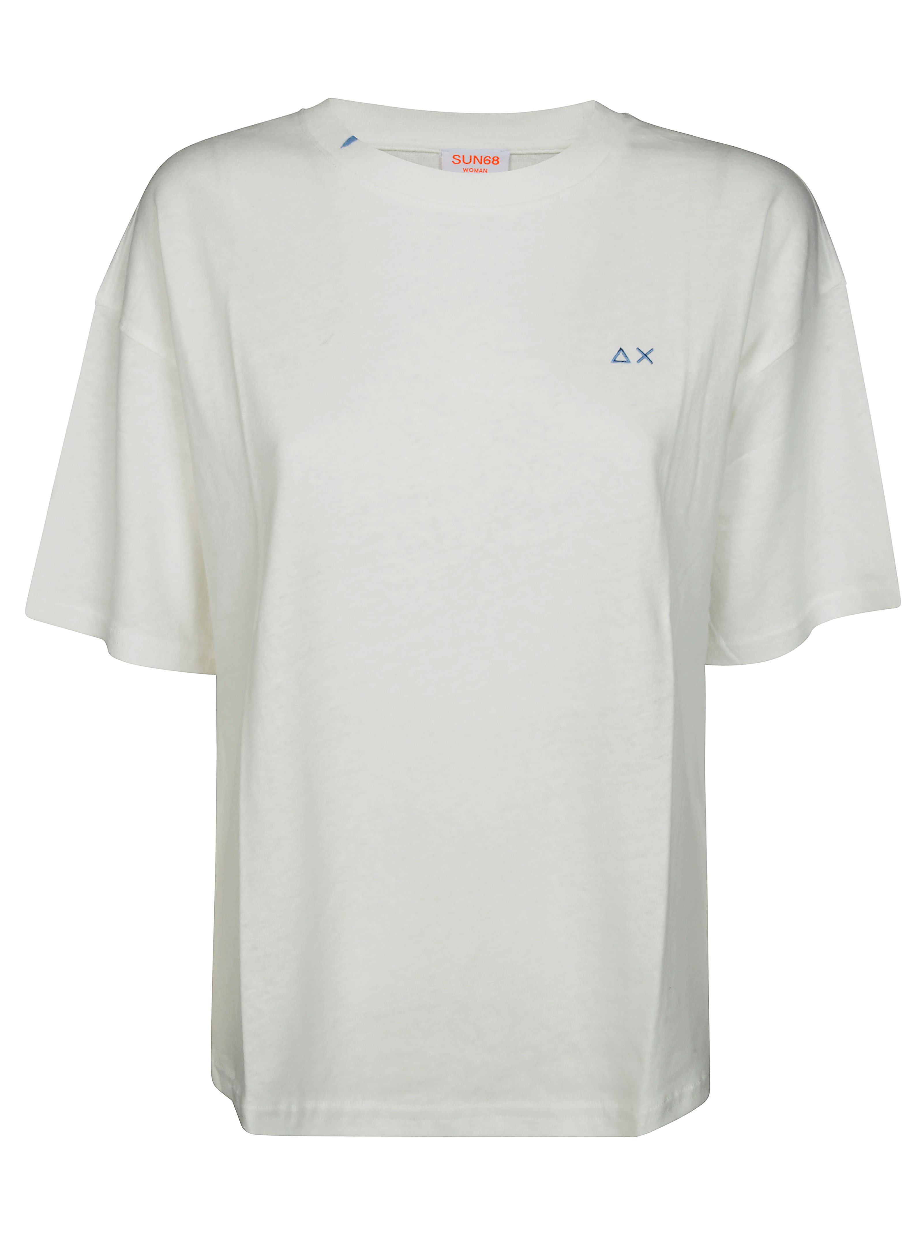 Sun 68 T Shirt Gc Oversize In White