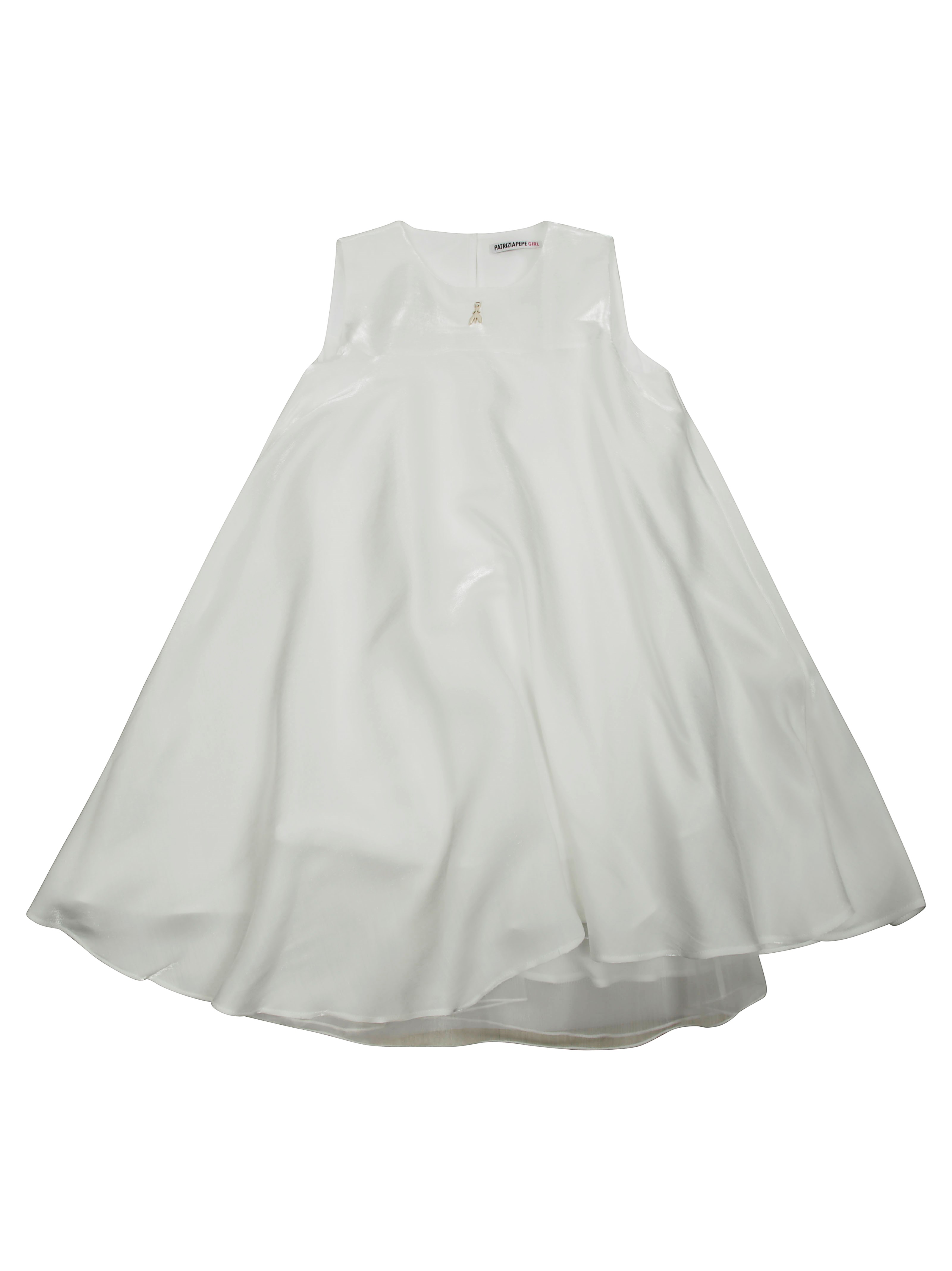 Shop Patrizia Pepe Vestito Sm Scivolato In White