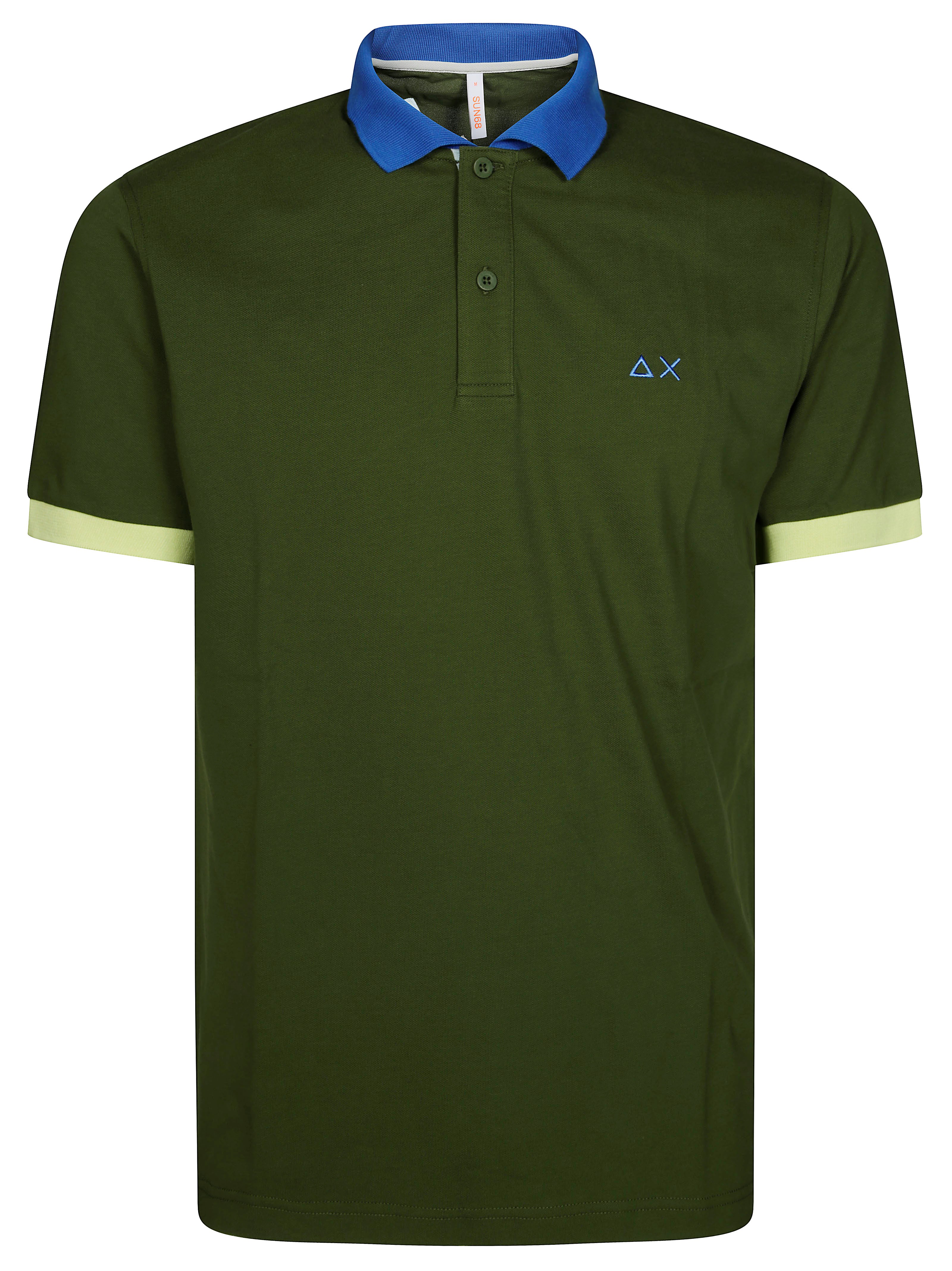 Sun 68 Polo Tre Colori In Green