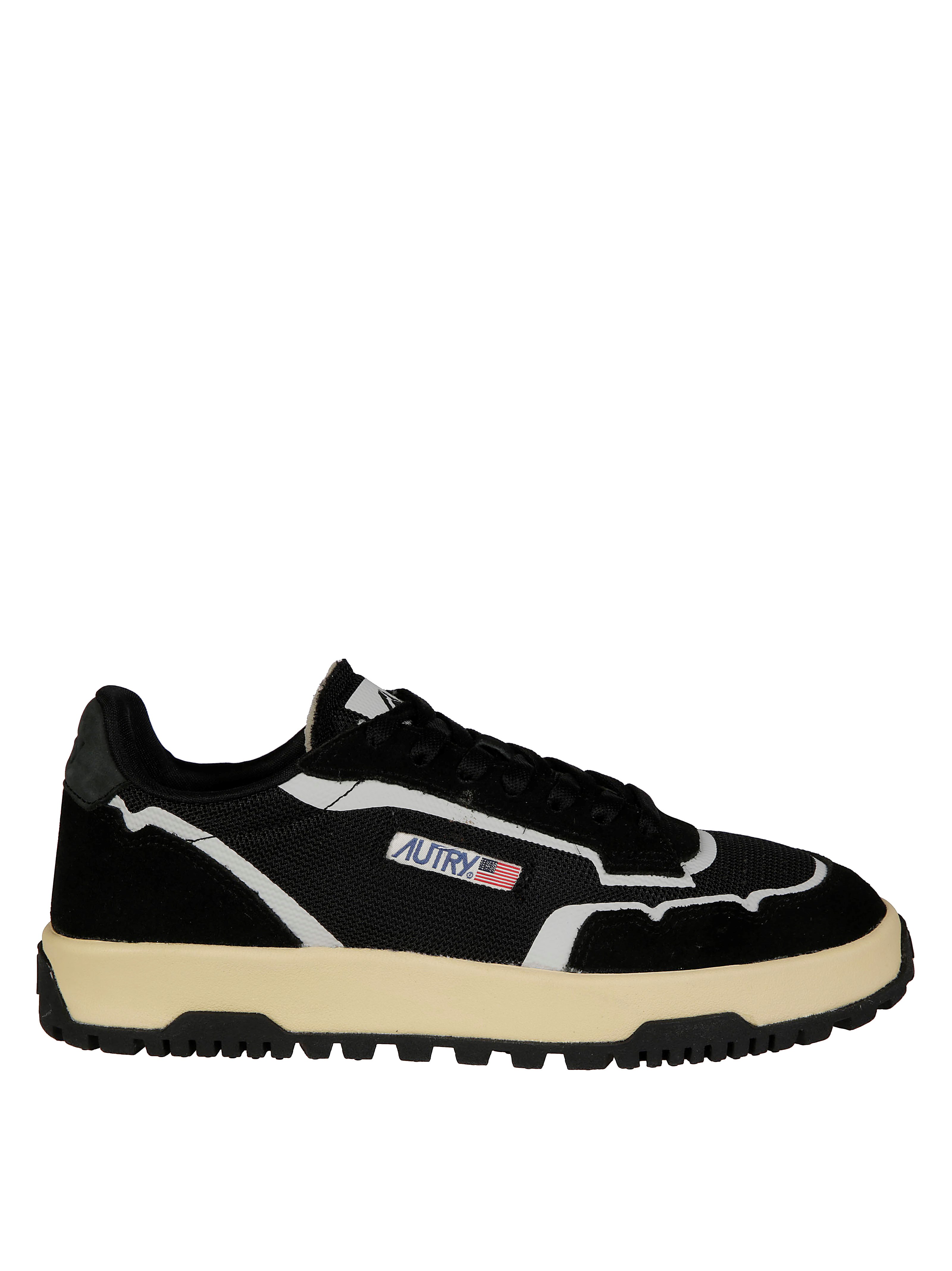 Autry Wildpace Nubuck And Rubber-trimmed Suede And Mesh Sneakers In Black