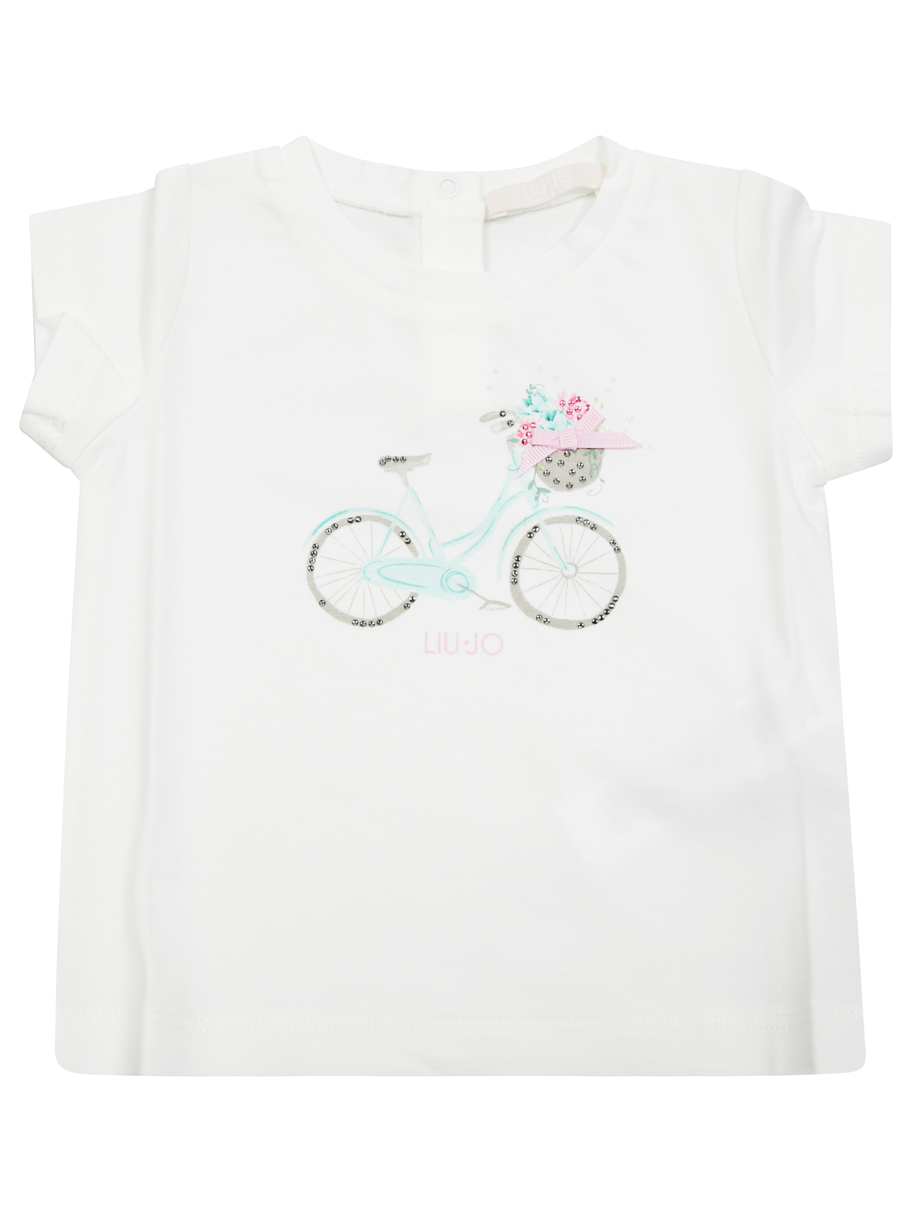 Liujo T Shirt Manica Corta Stampa Bici