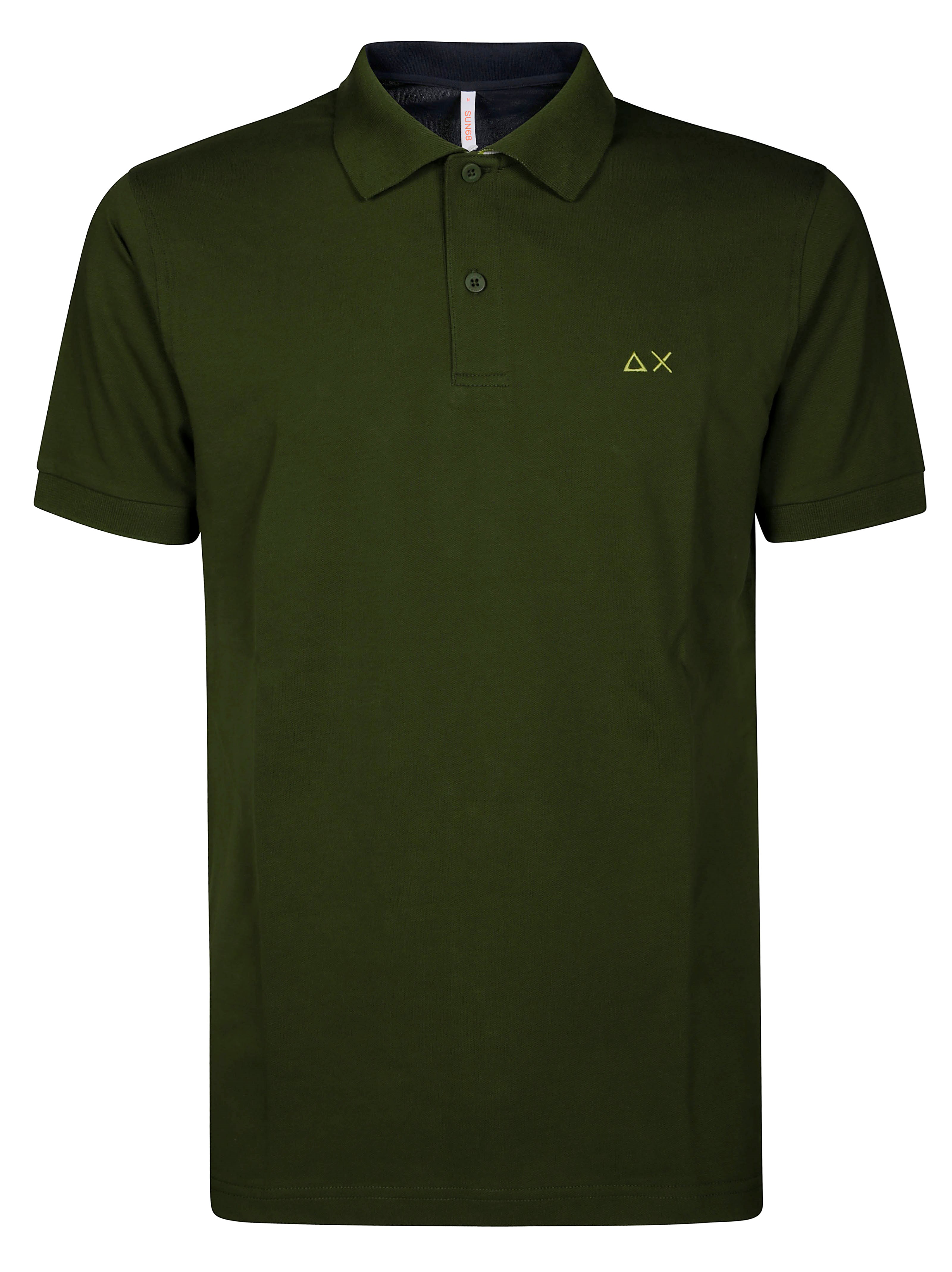 Sun 68 Polo With Embroidered Logo In Green
