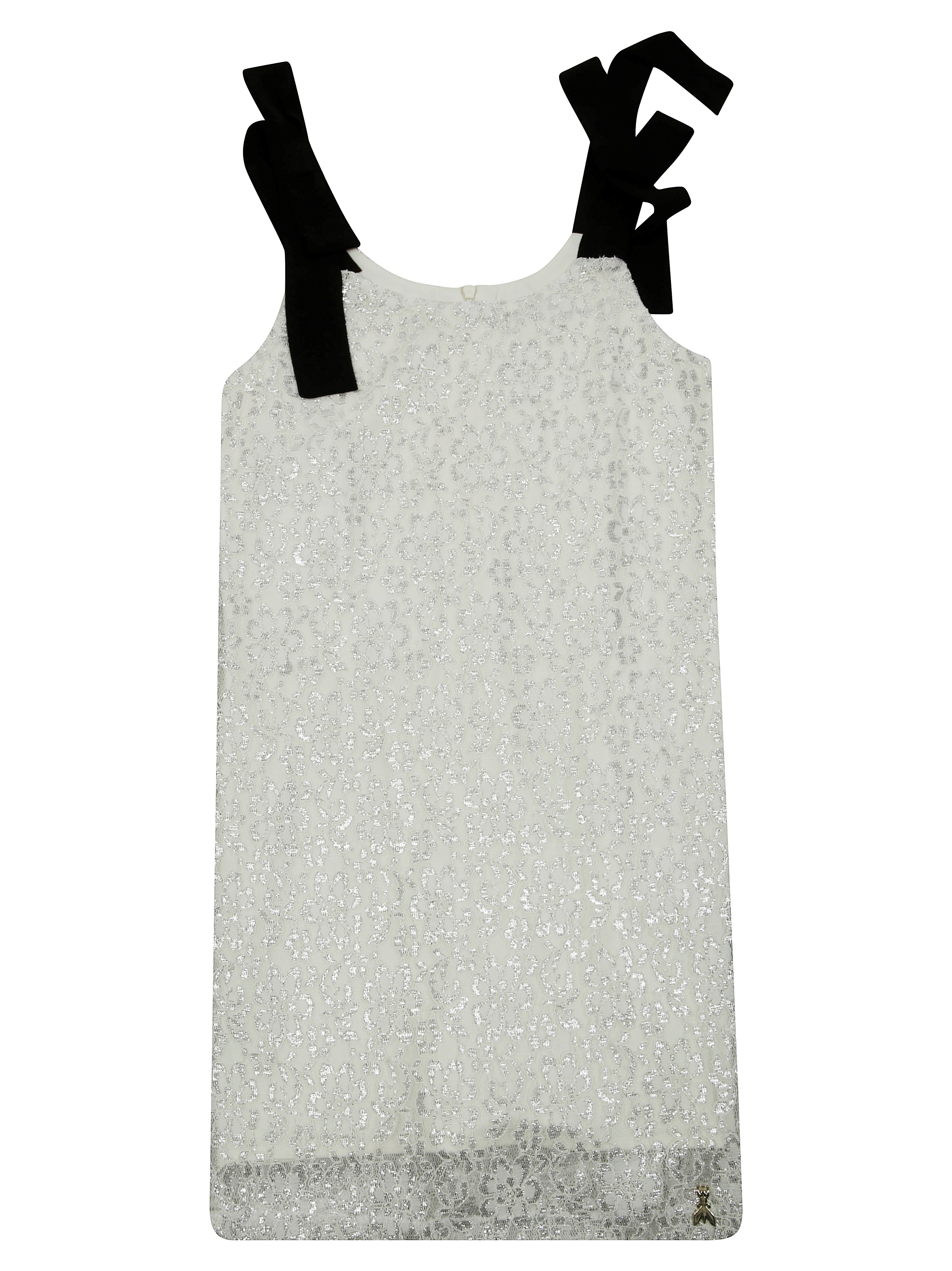 Shop Patrizia Pepe Vestito Fiocchi E Paillettes In White