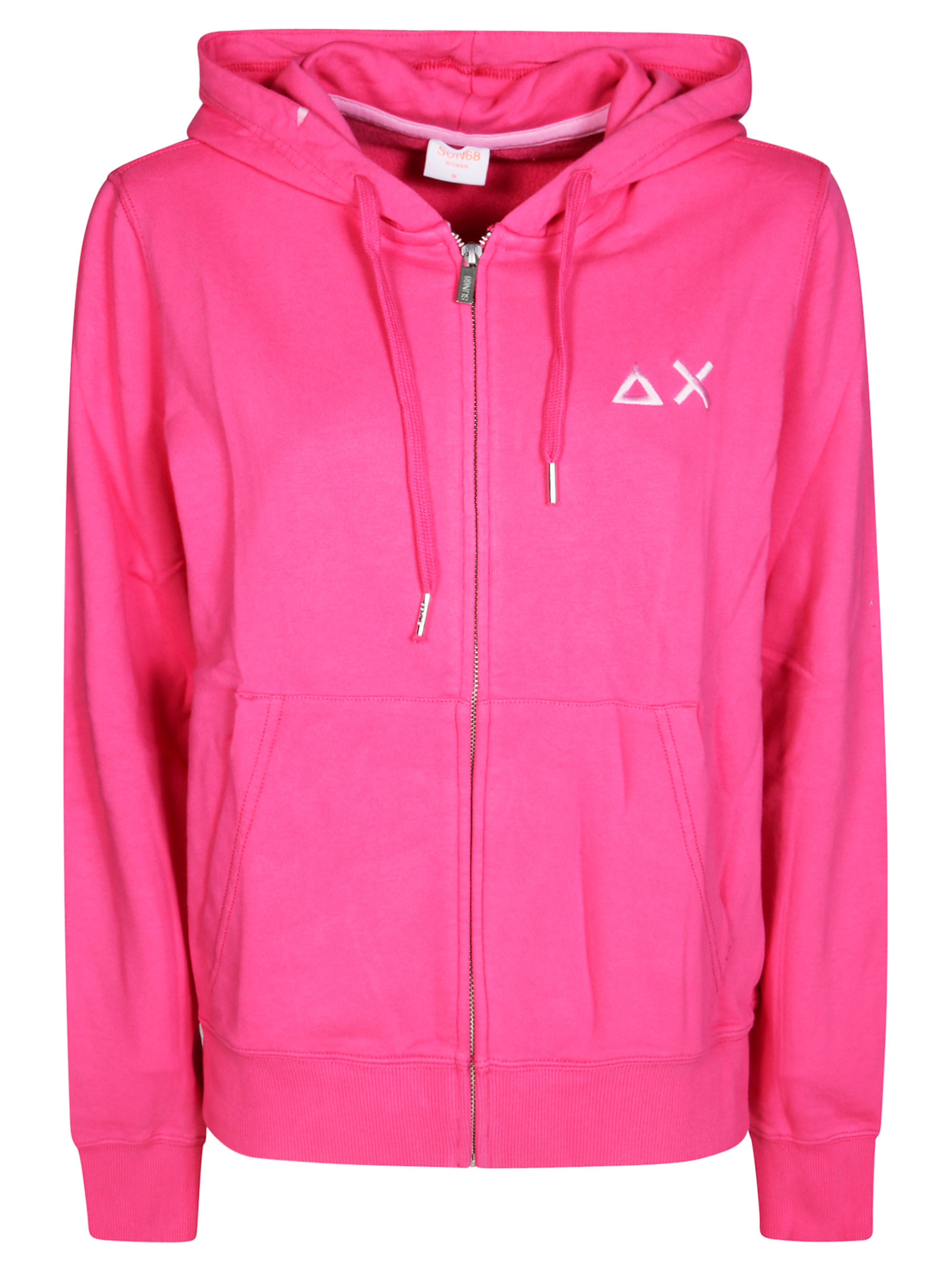 Sun 68 Hoodie Zip In Fuchsia