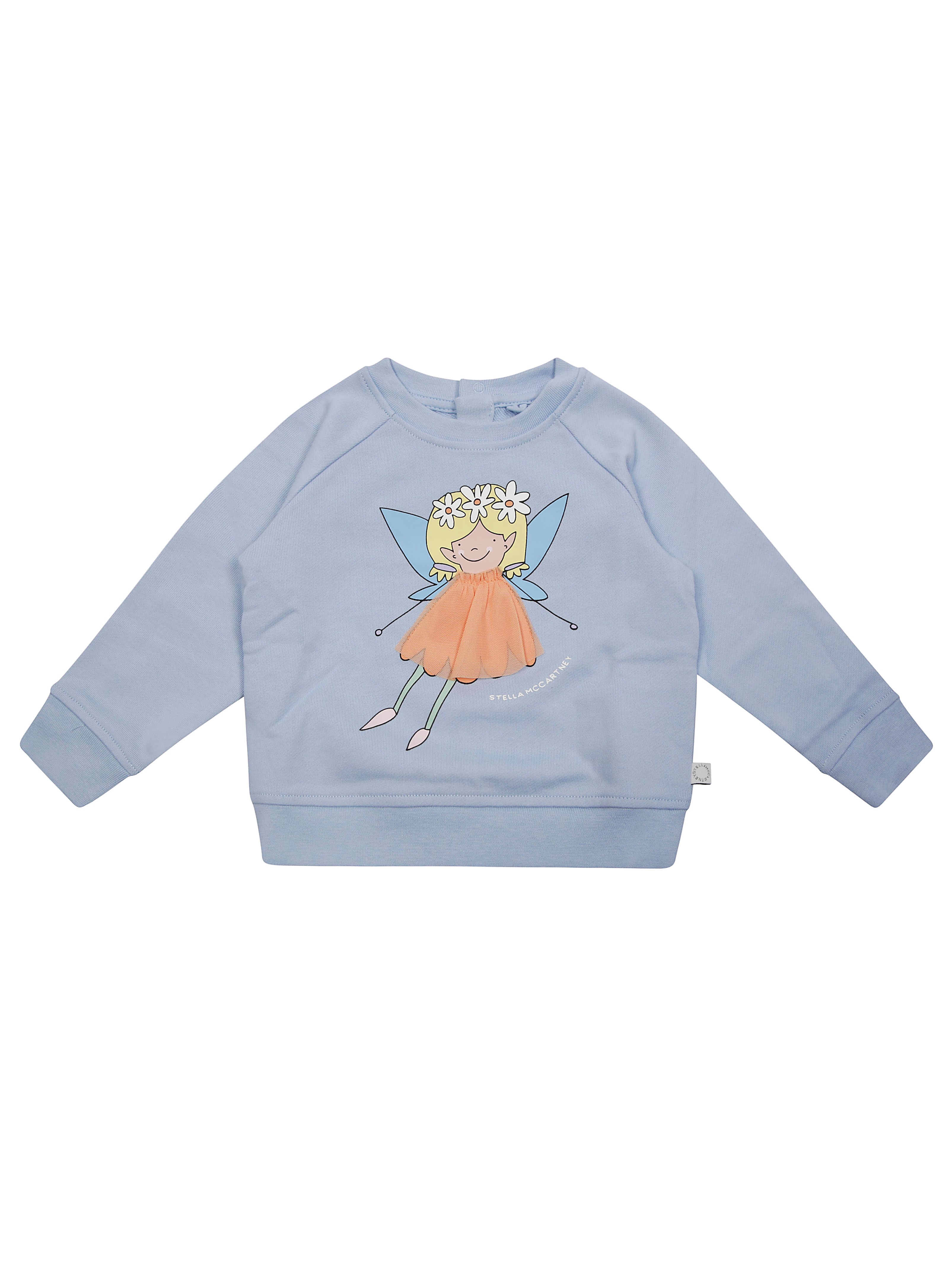 Shop Stella Mc Cartney Junior Felpa Gc Fatina In Light Blue