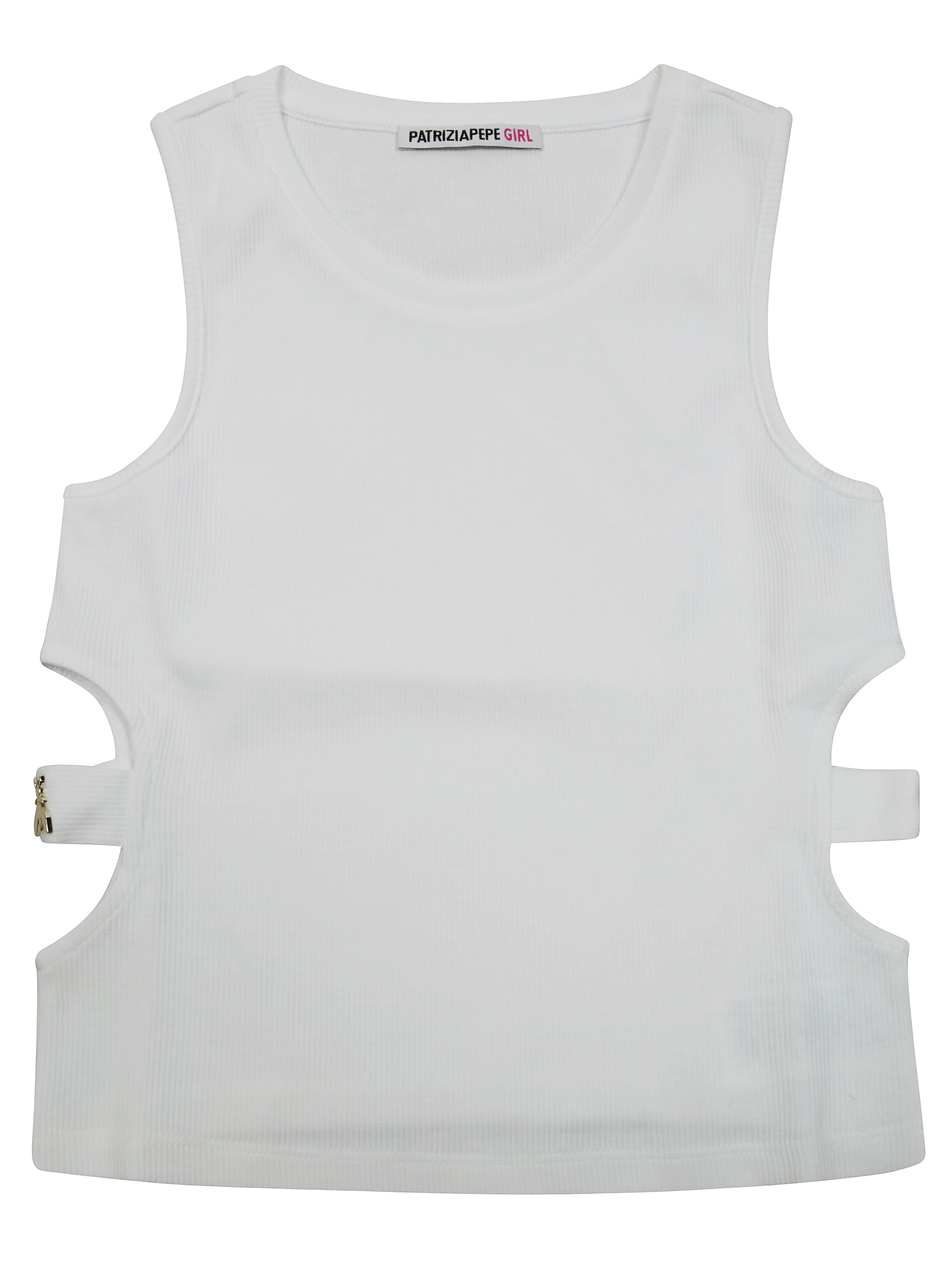 Patrizia Pepe Top Cut Out In White
