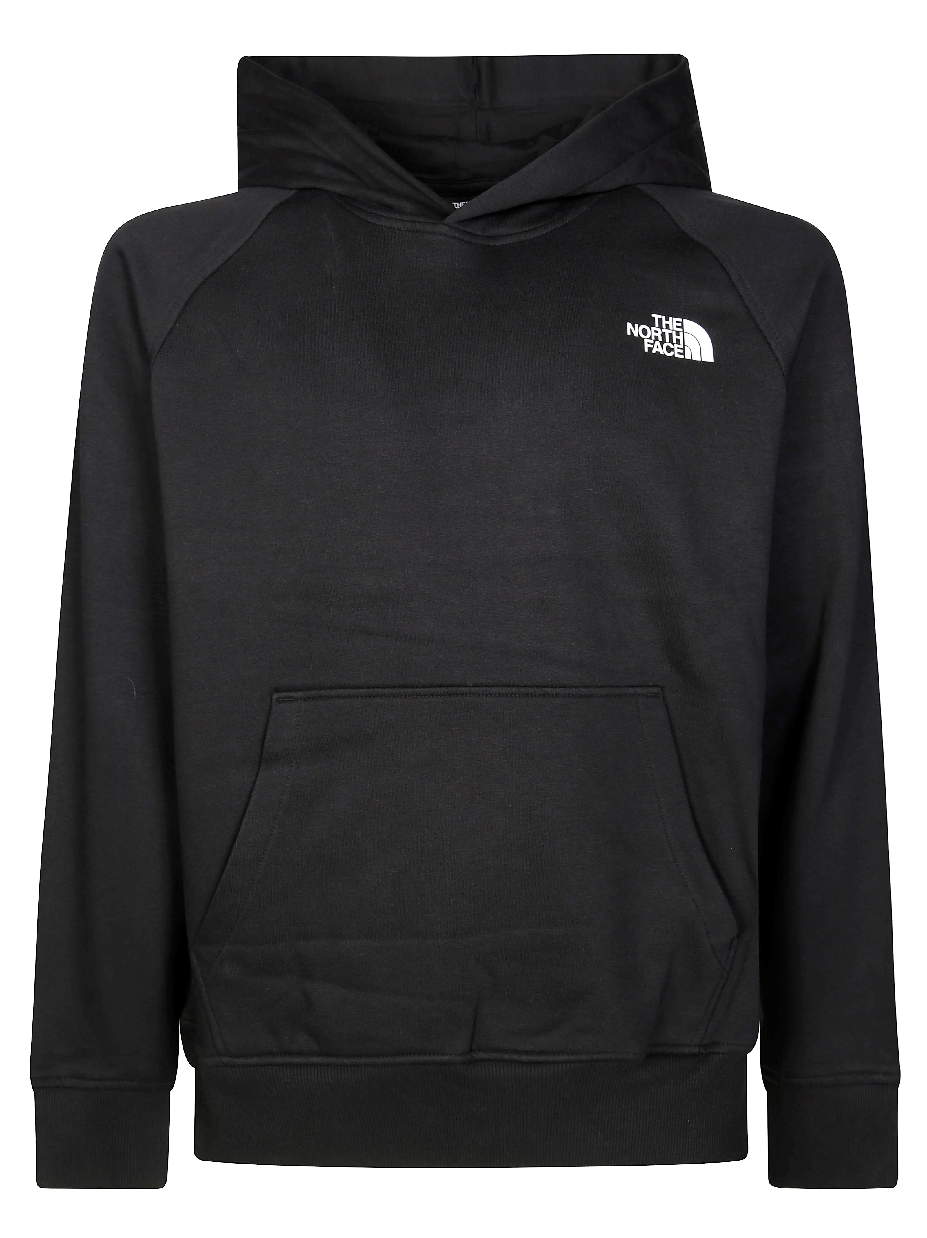 The North Face Raglan Hoodie Graphic Pocket Cuffs Hem