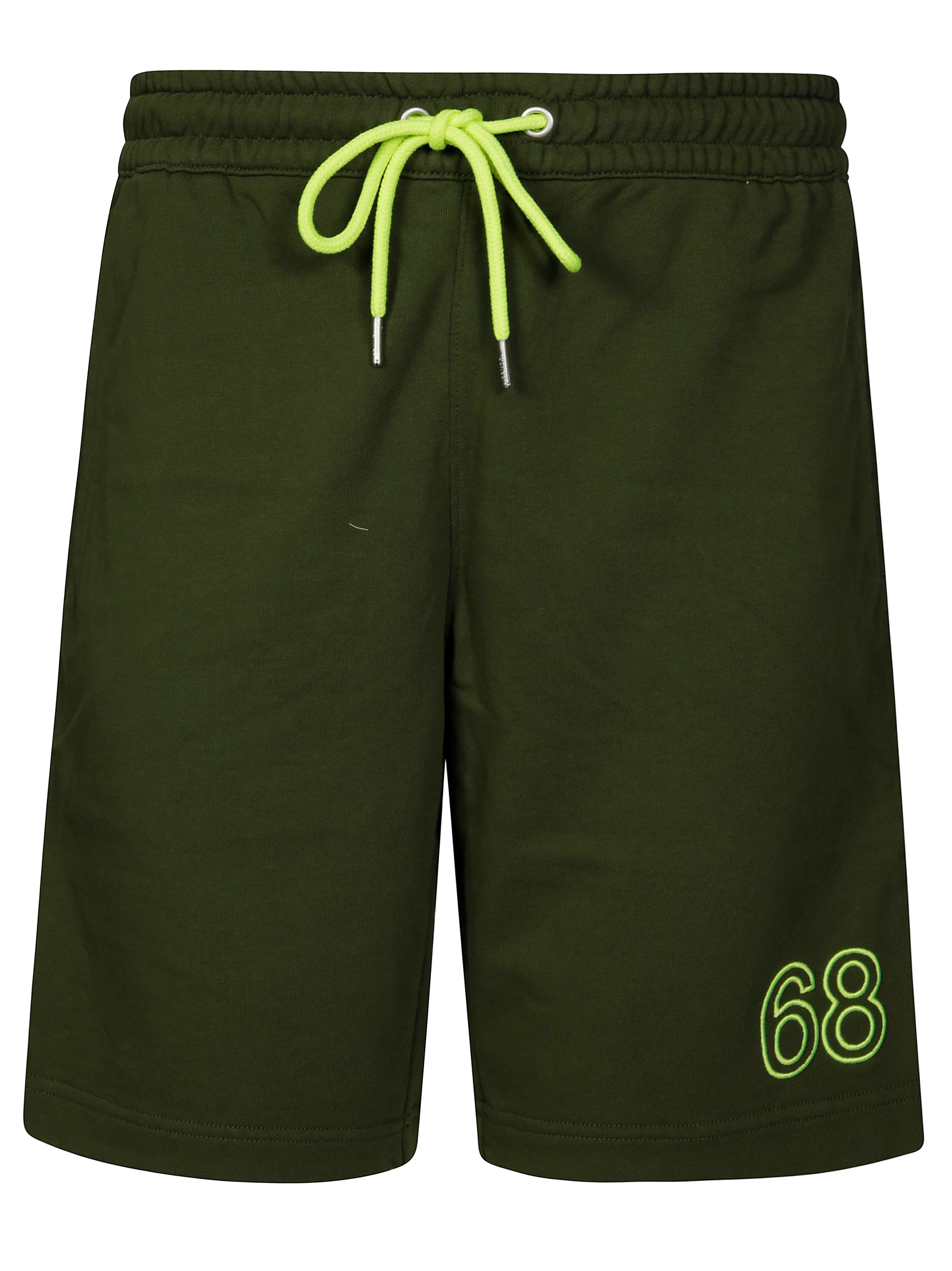 Sun 68 Bermuda In Felpa Dettagli Fluo In Green