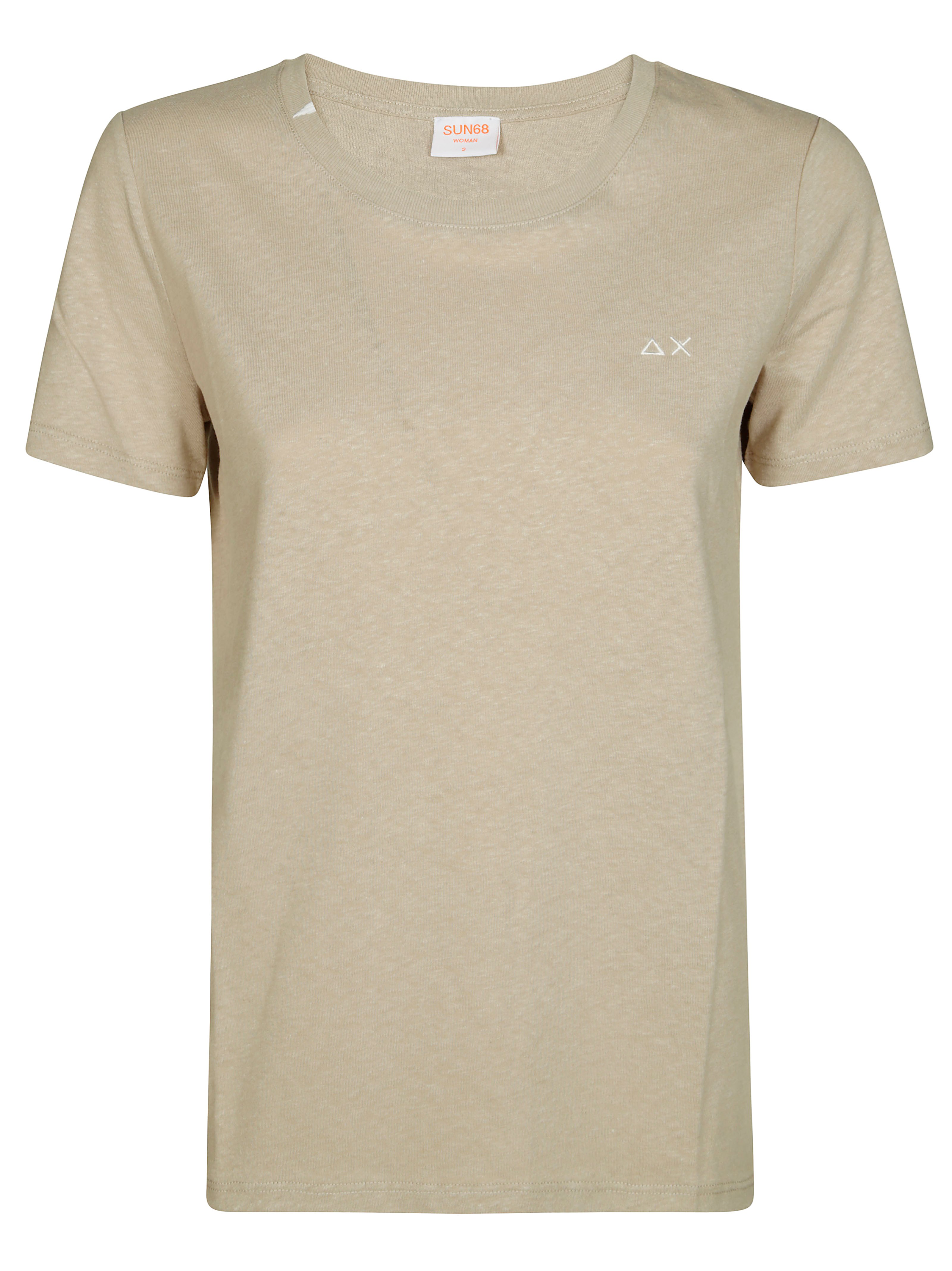 Sun 68 Embroidered T-shirt In Gray