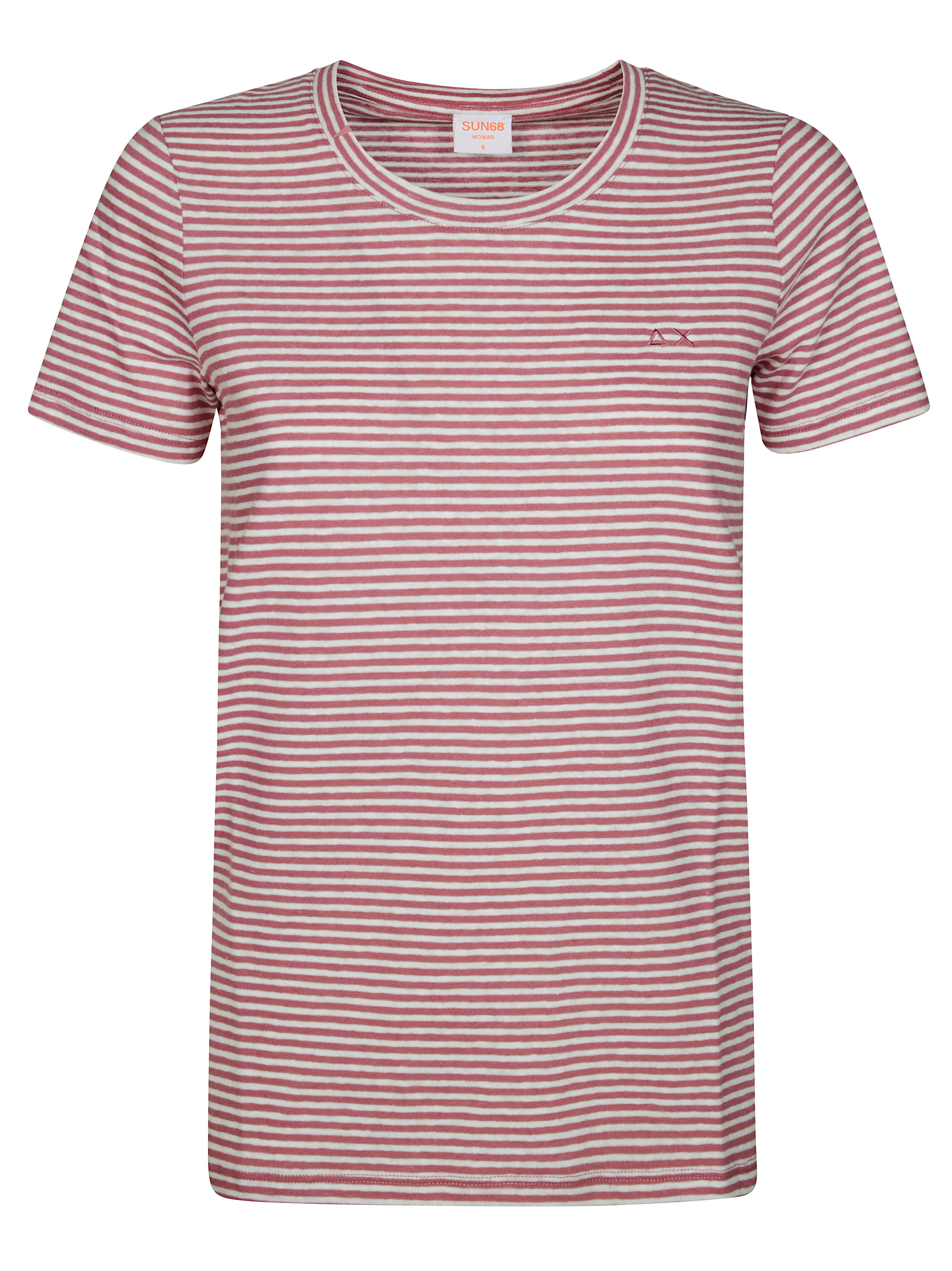 Sun 68 Striped T-shirt In White