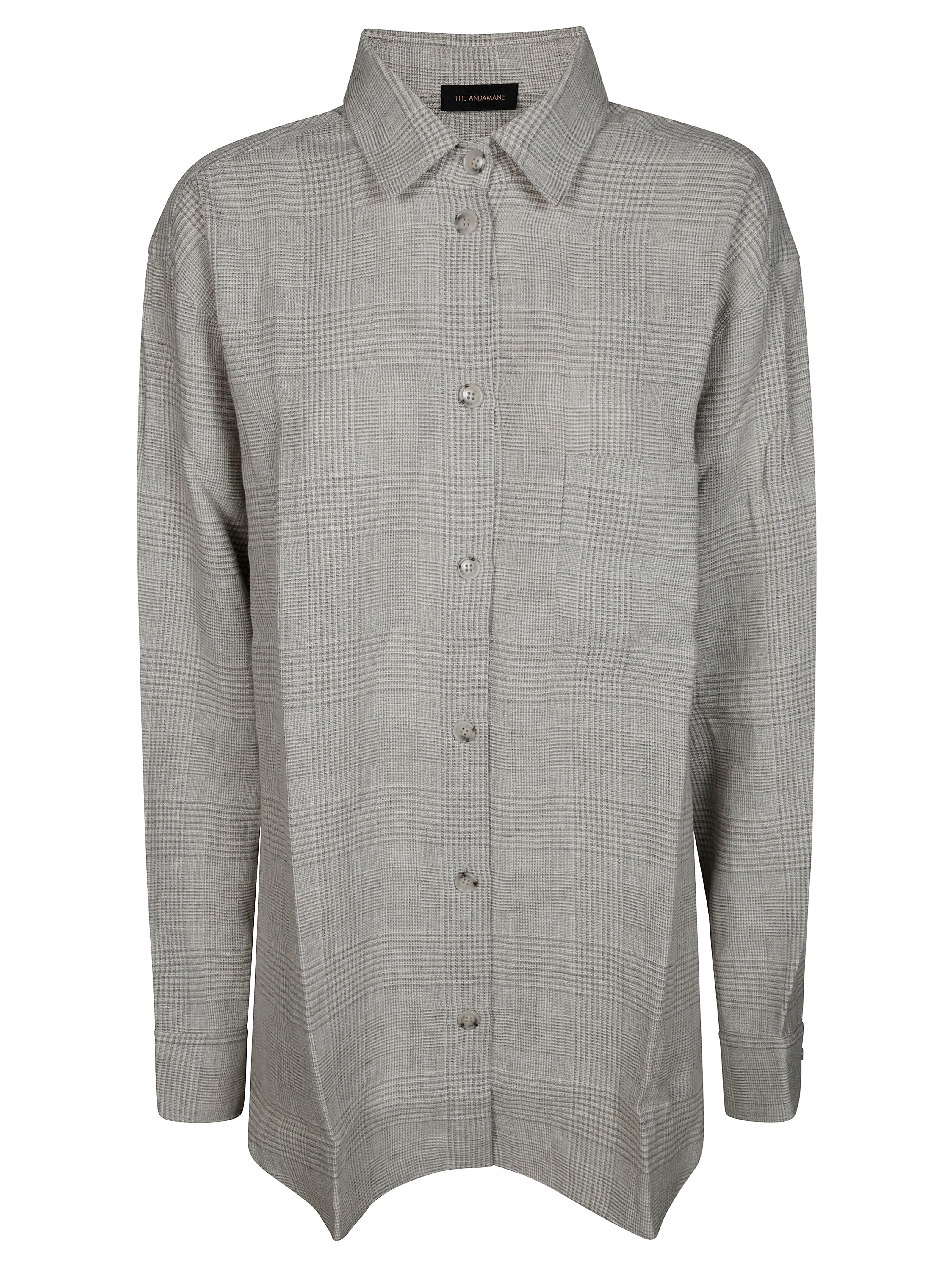 The Andamane Andamane New Georgiana Shirt Oversize In Gray