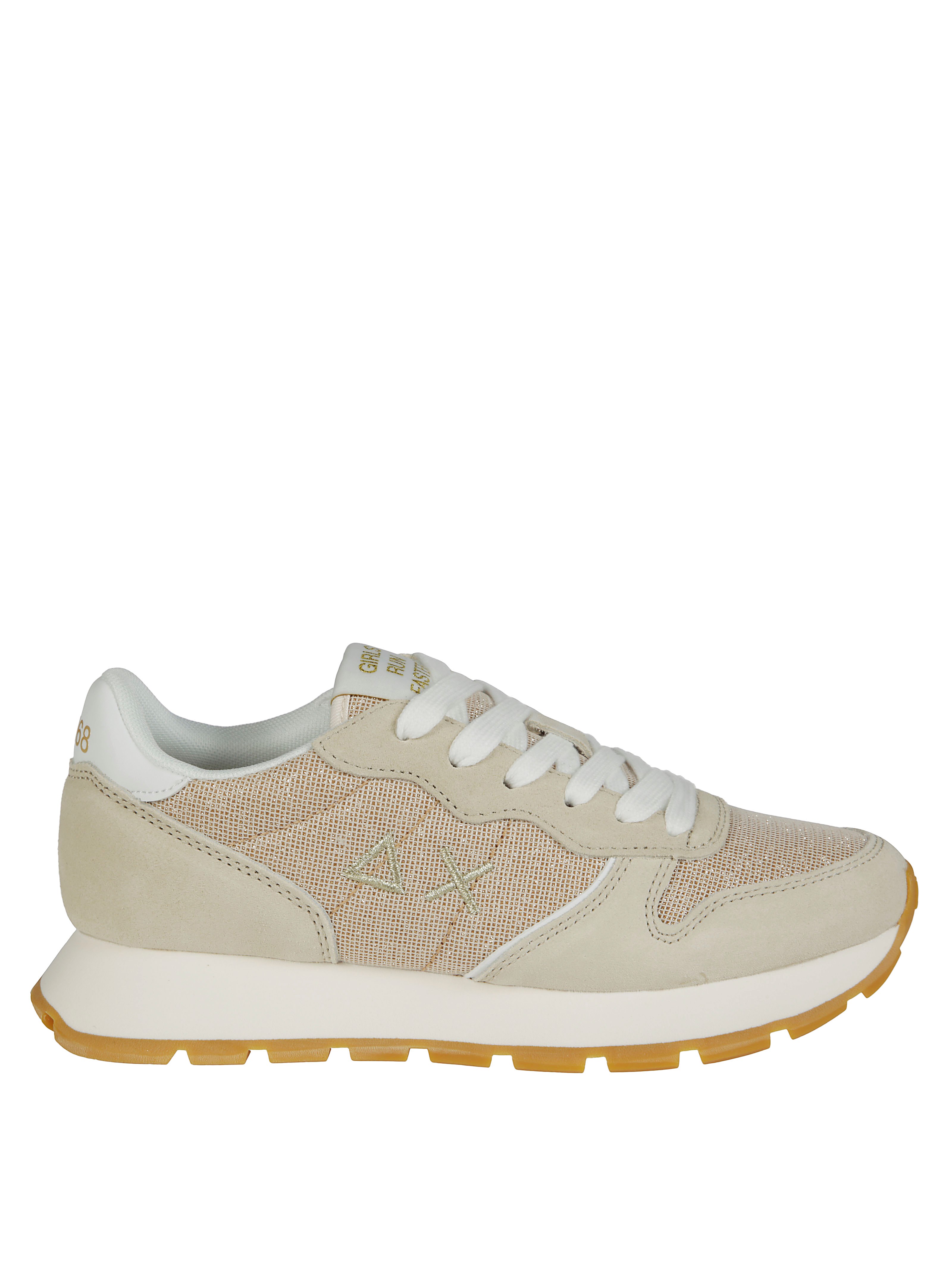Sun 68 Sun68 Ally Glitter Textile Sneakers In Gold