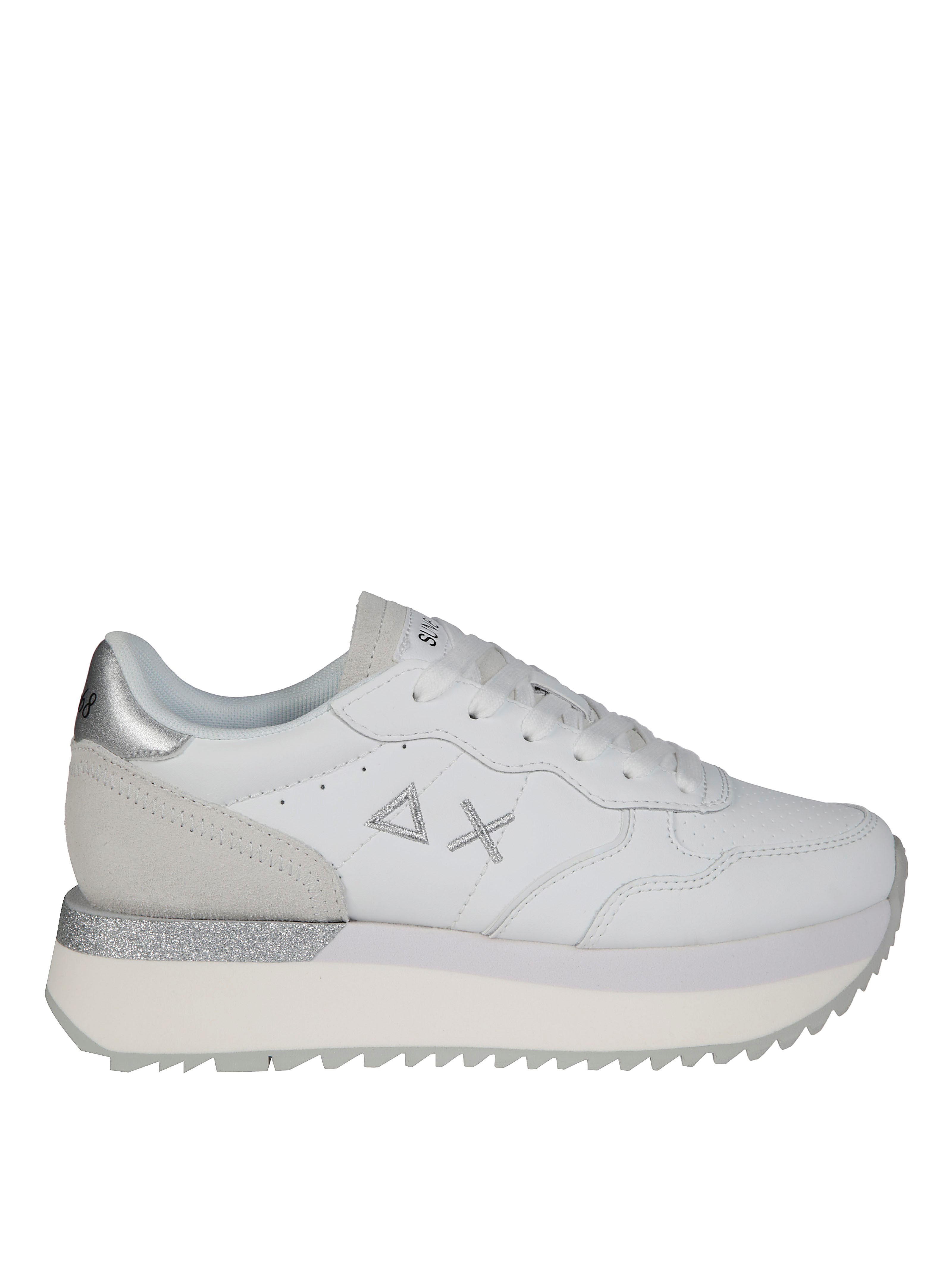 Sun 68 Big Ally Platform Sneakers In White