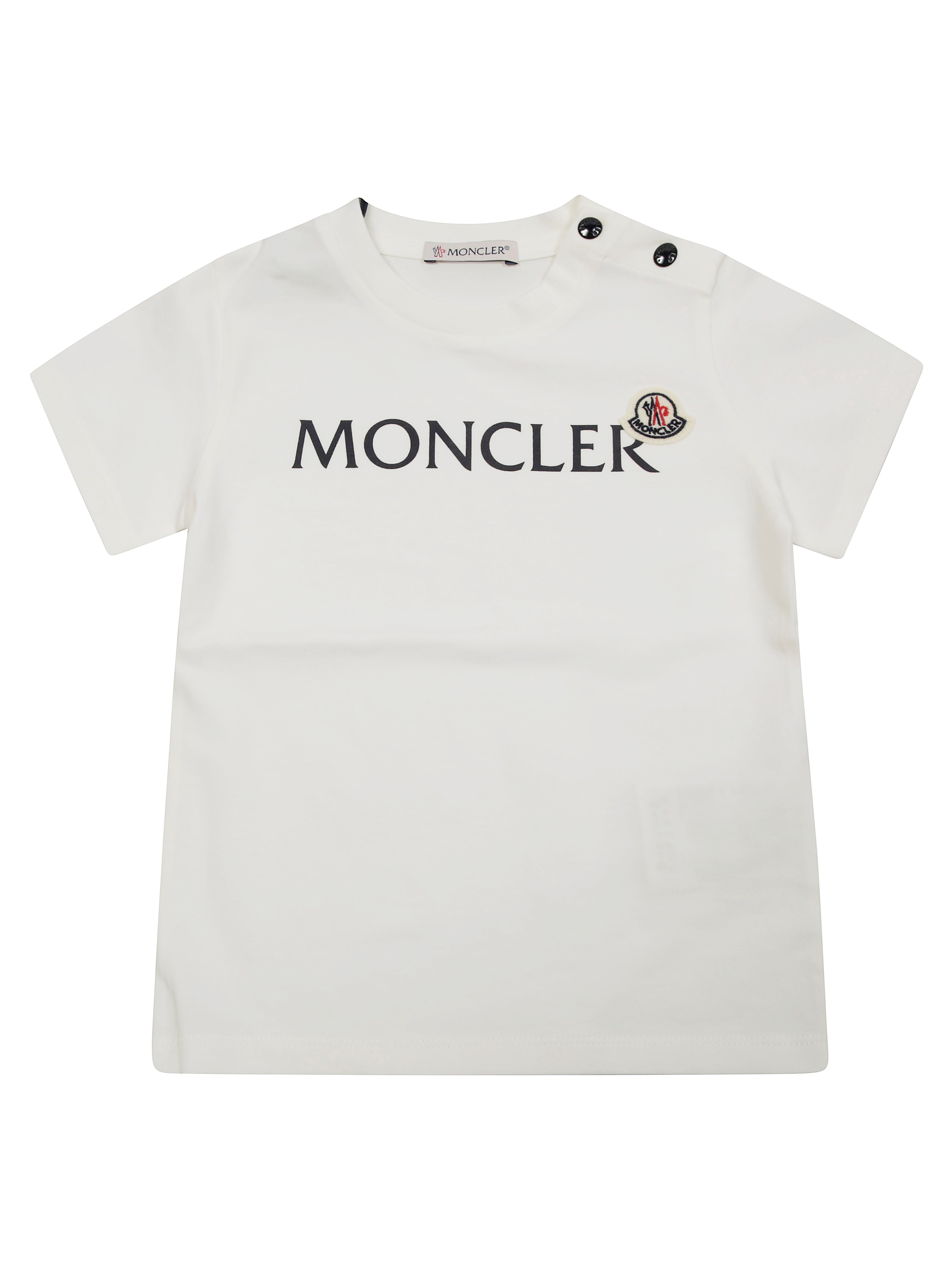 Moncler T Shirt Logo Parlato In White