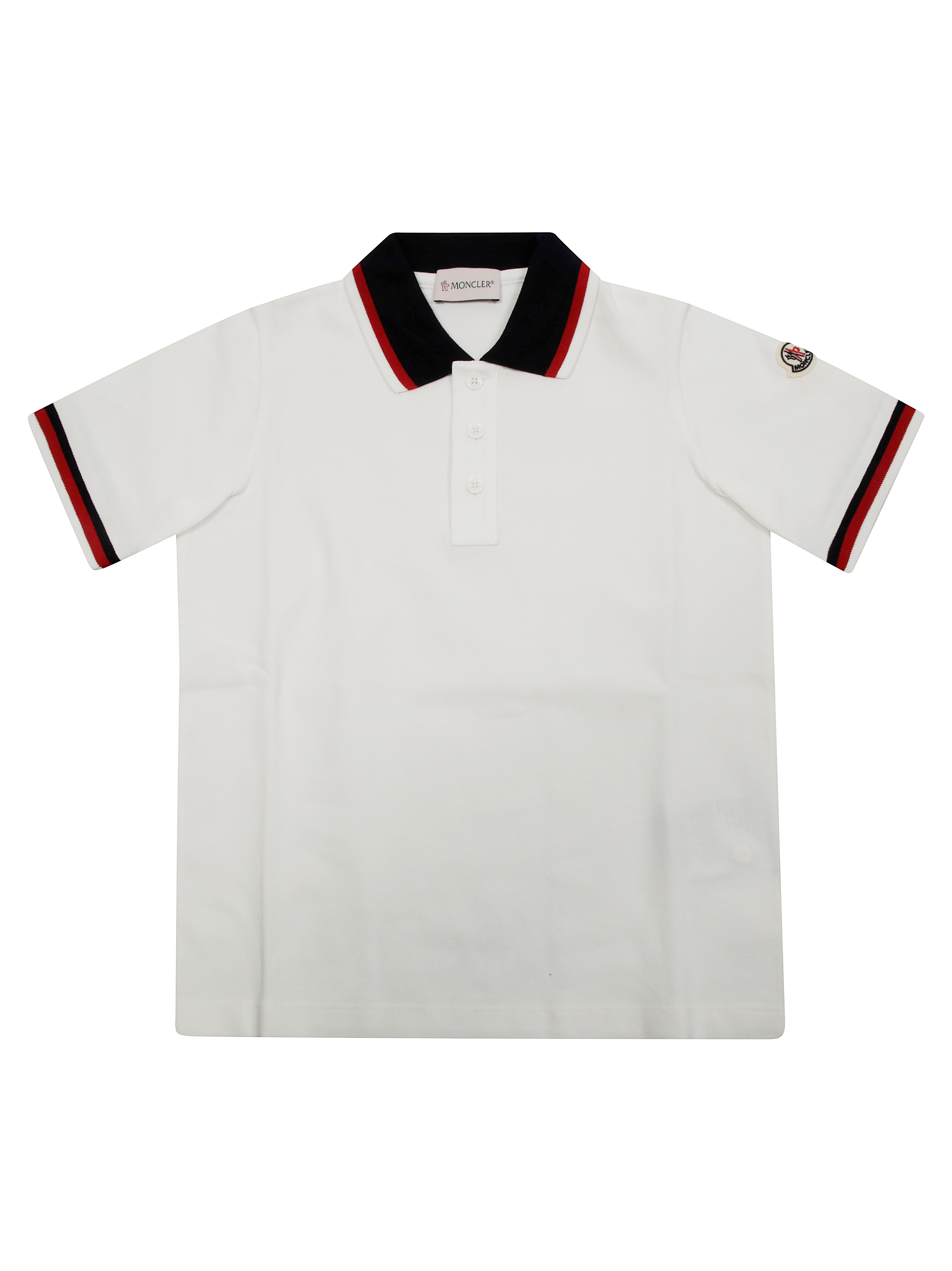 Moncler Polo Mm Profili In White