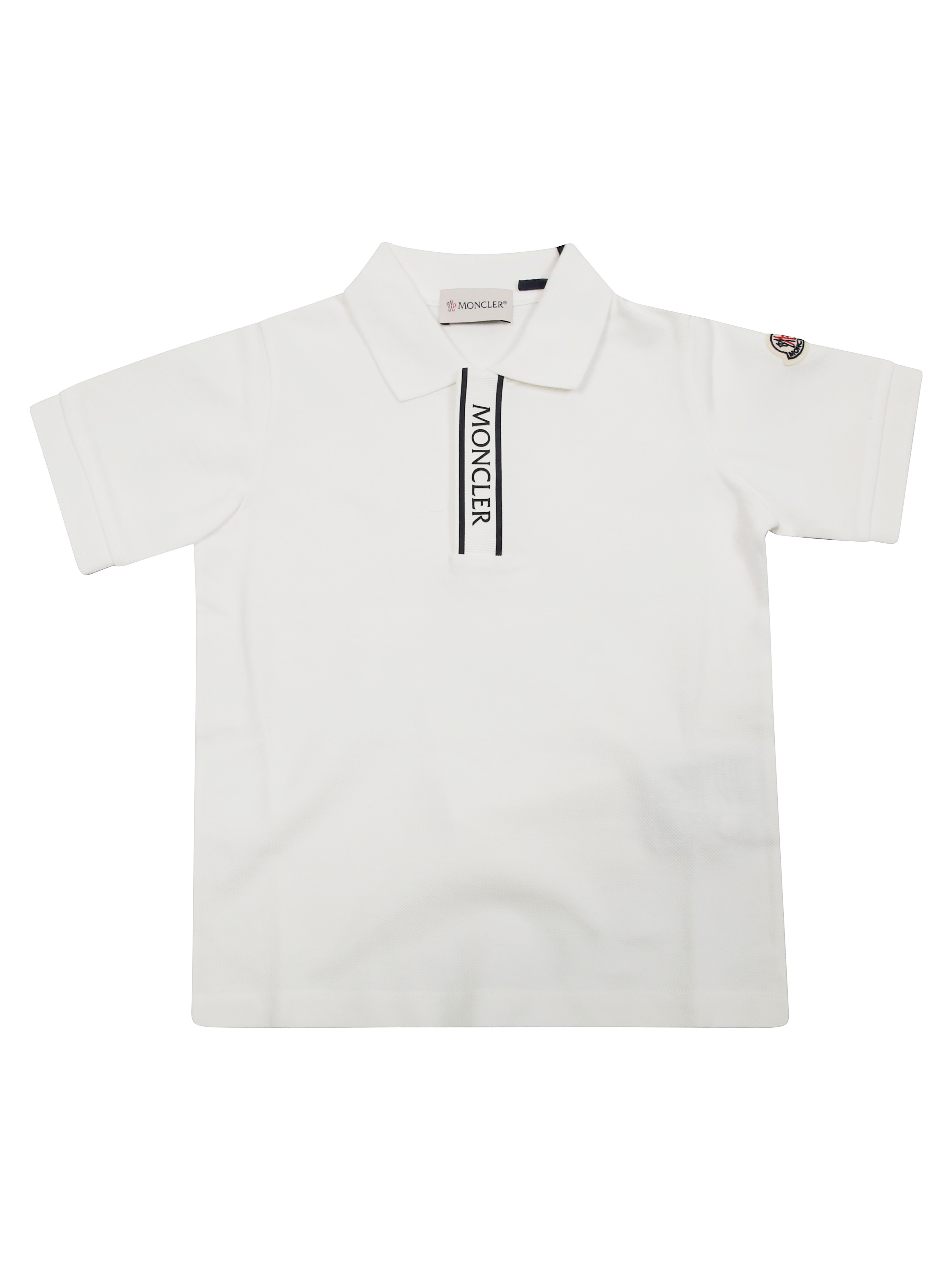 Moncler T Shirt Mm Logo Verticale In White