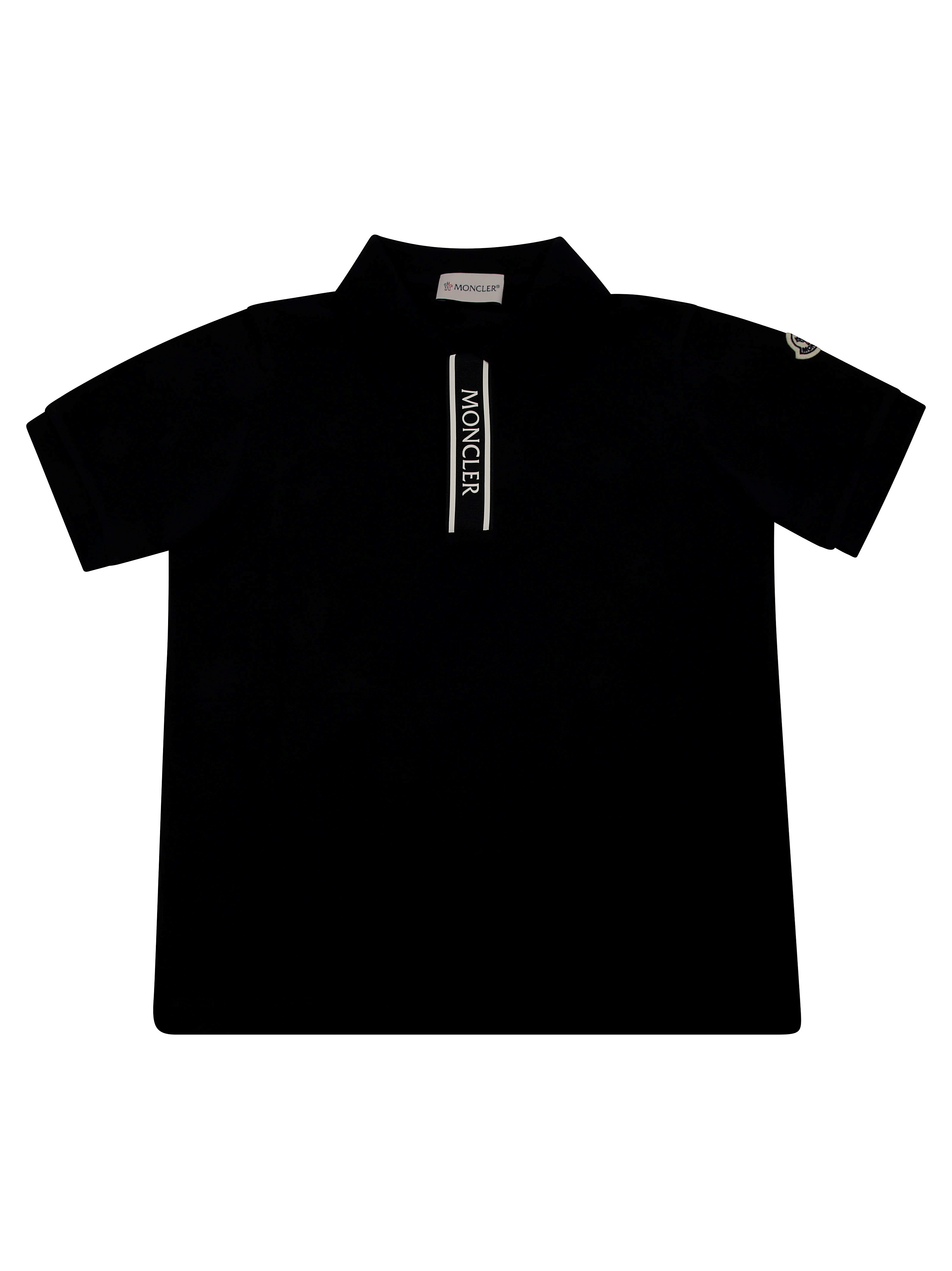 Moncler T Shirt Mm Logo Verticale In Blue