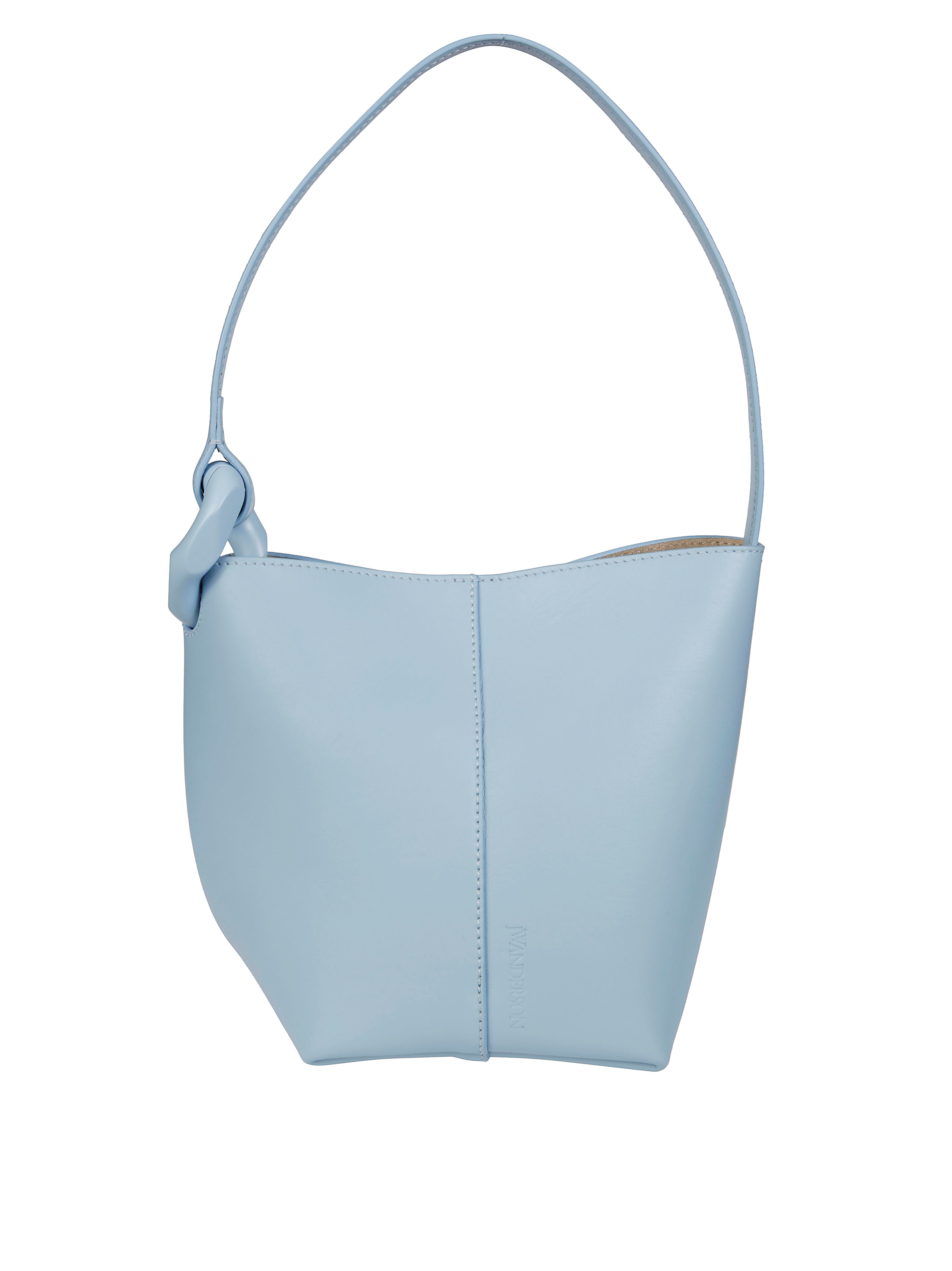 Jw Anderson The Jwa Corner Small Bucket Bag In Light Blue
