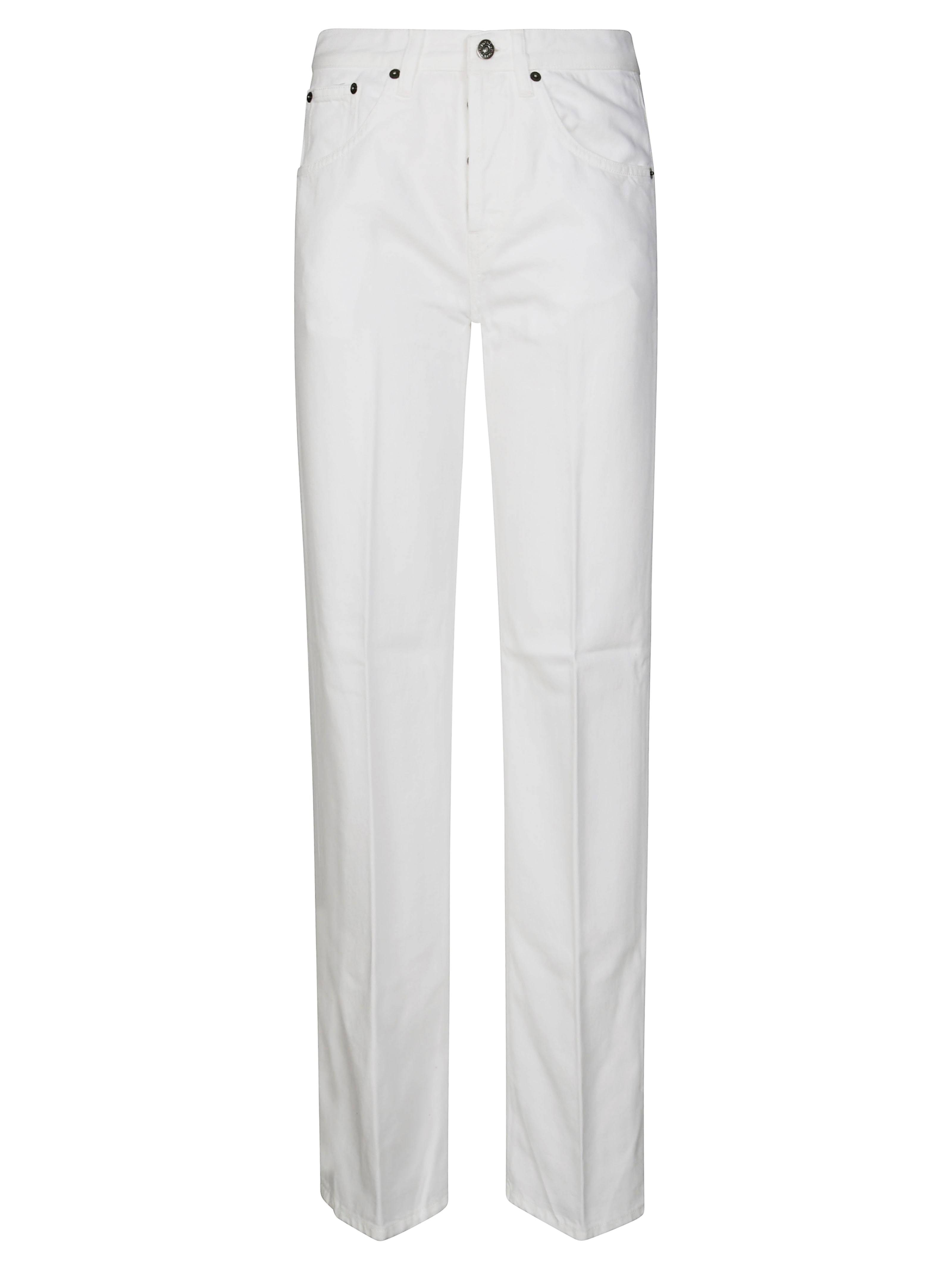 Dondup Jacklyn Trousers With Pockets And Loops In White