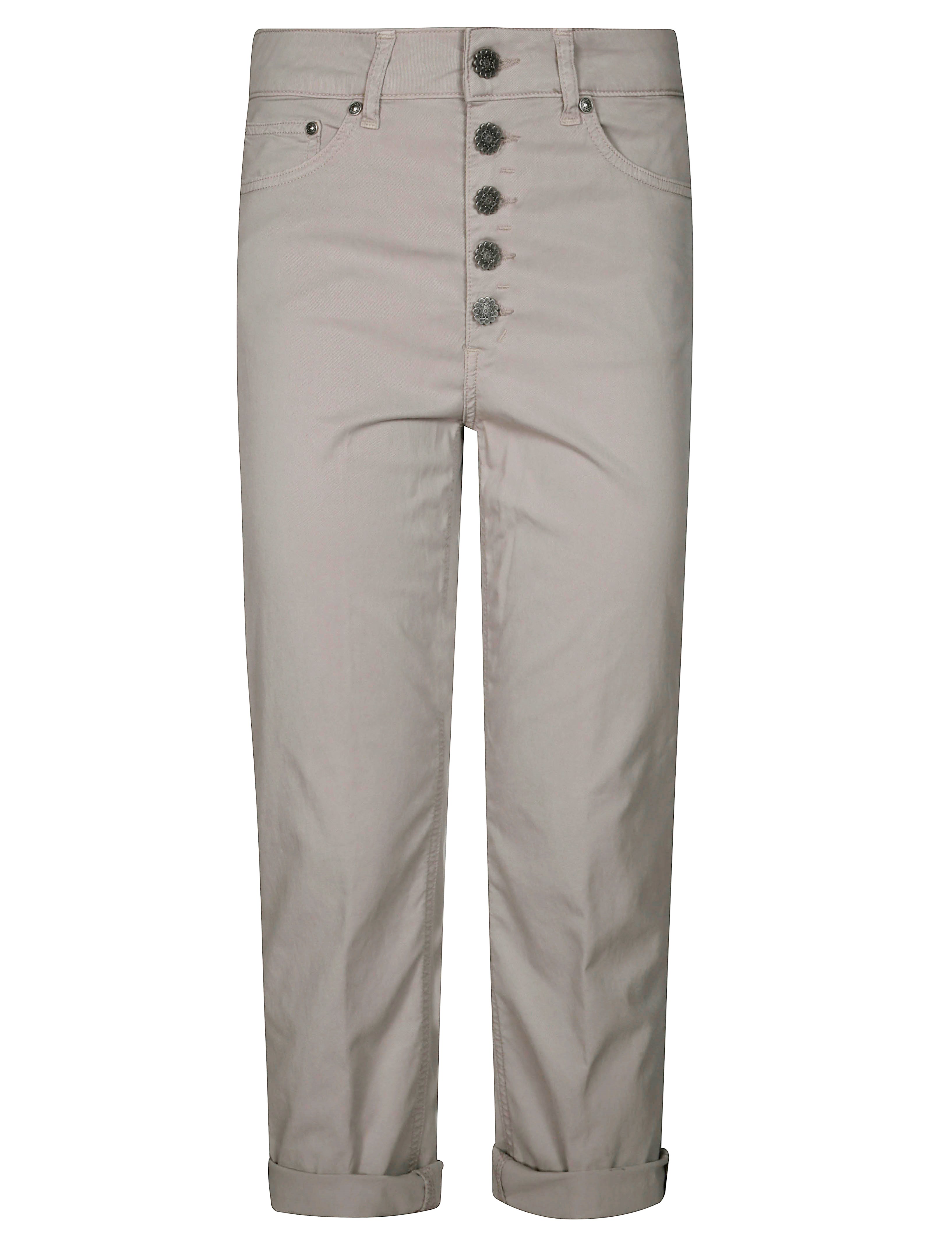 Dondup Rolled Cuffs Trousers Joyful Pockets In Gray