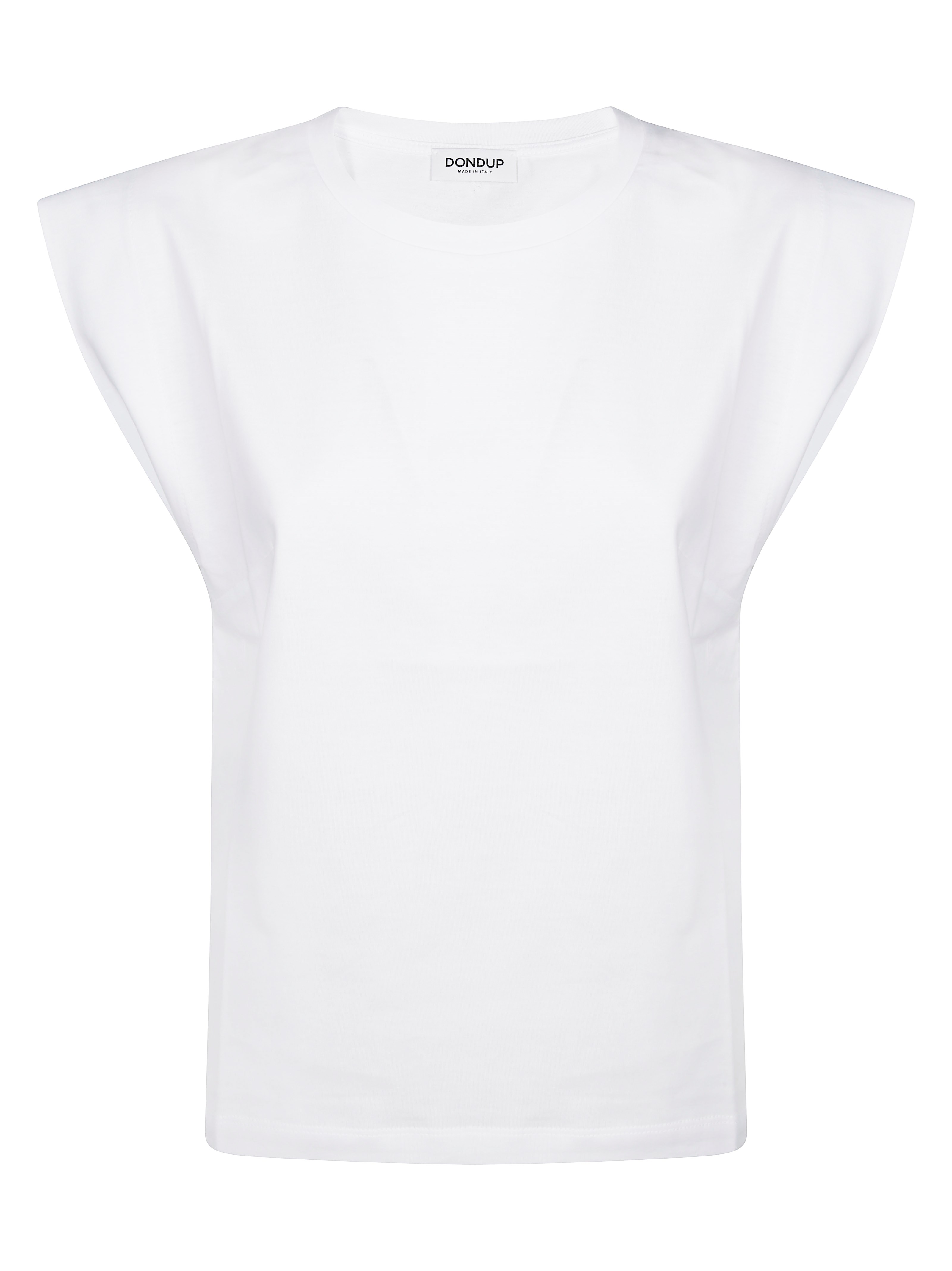 Dondup Neck Crew Sleeveless Top In White