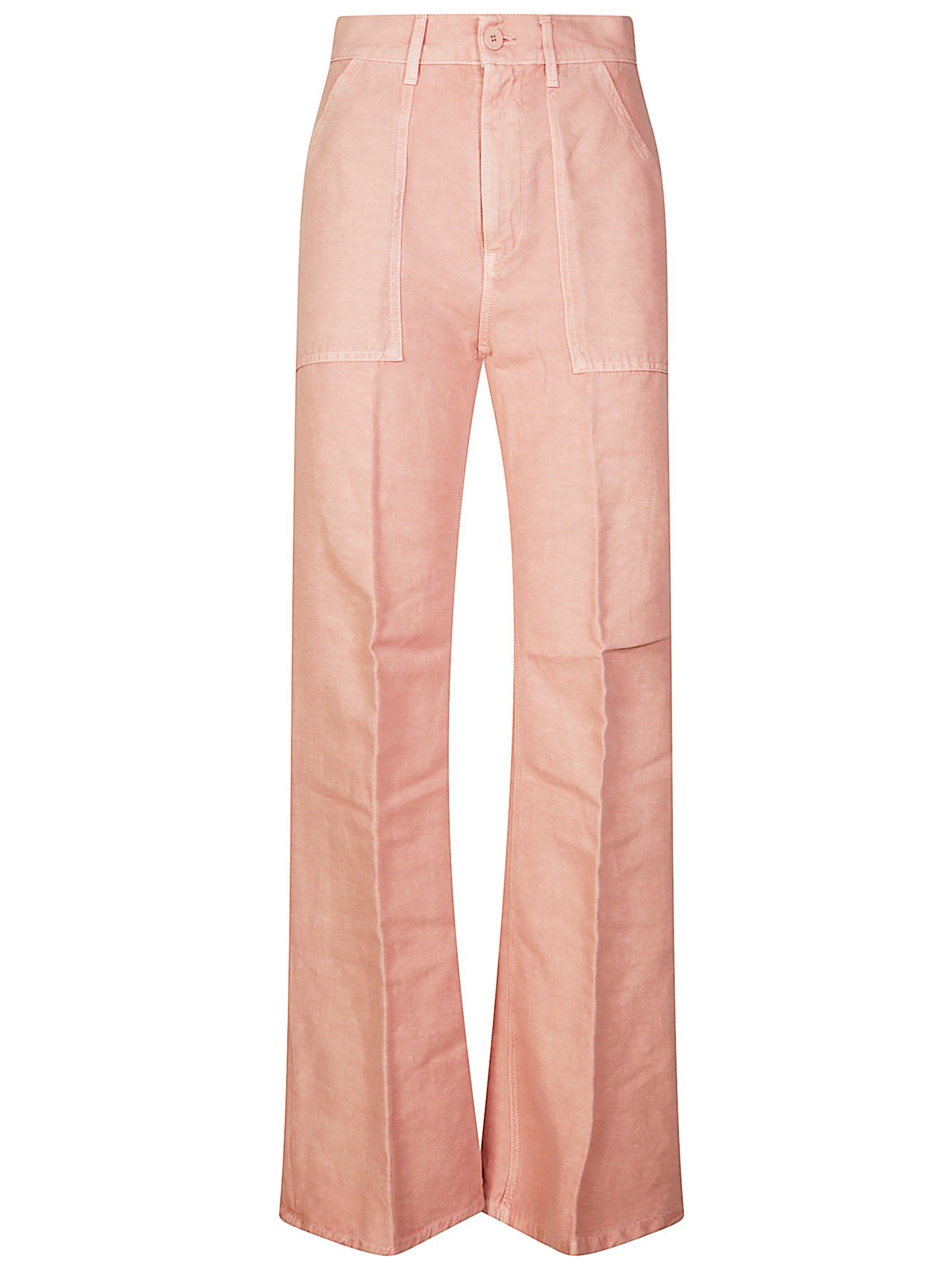 Dondup Amely Trousers Front Back Pockets In Pink