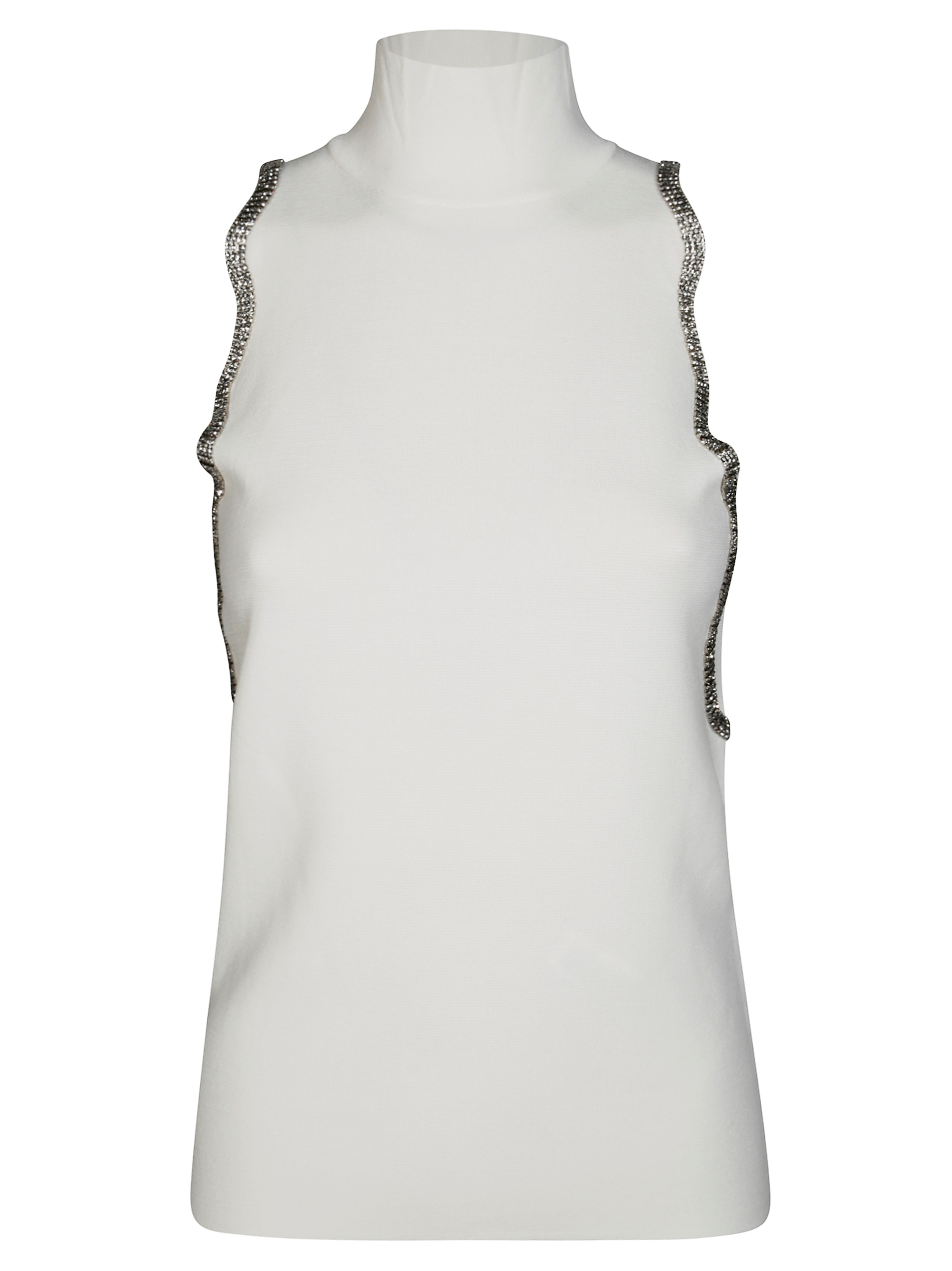 Liujo Top Maglia Con Strass In White