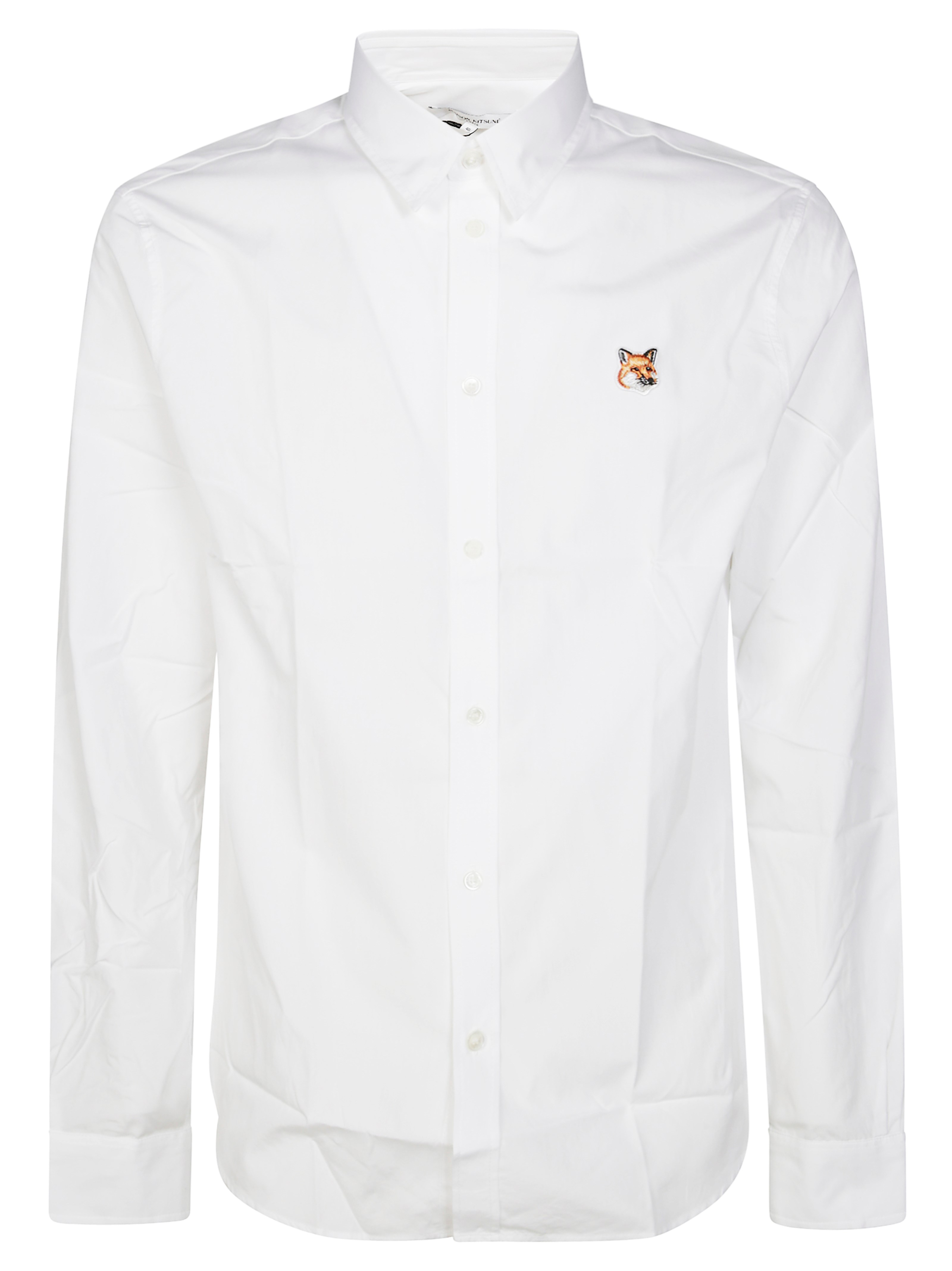 Maison Kitsuné Button Down Classic Shirt With Institutional Fox H Clothing