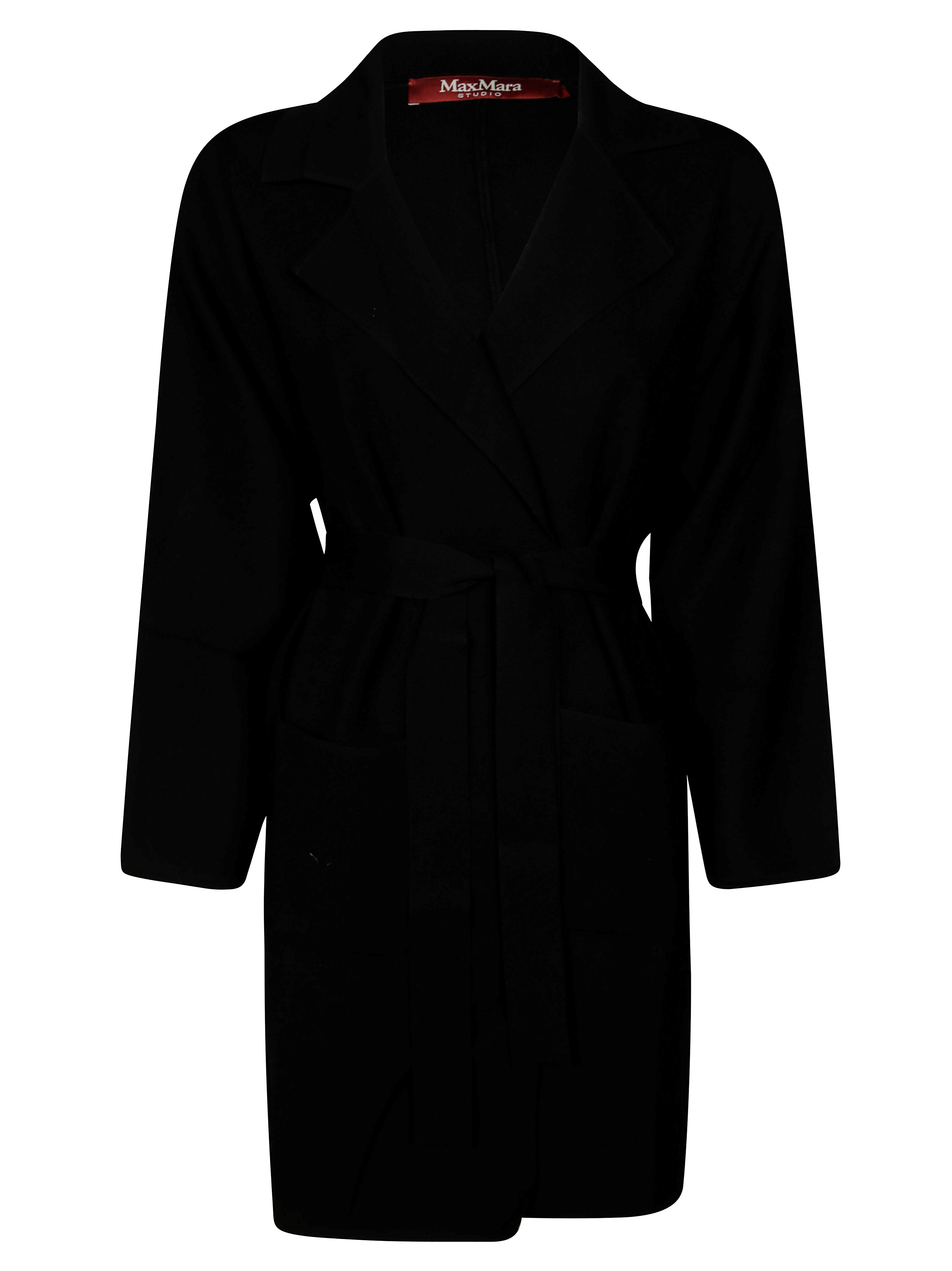 Max Mara Cashmere Double-breasted Coat In Black