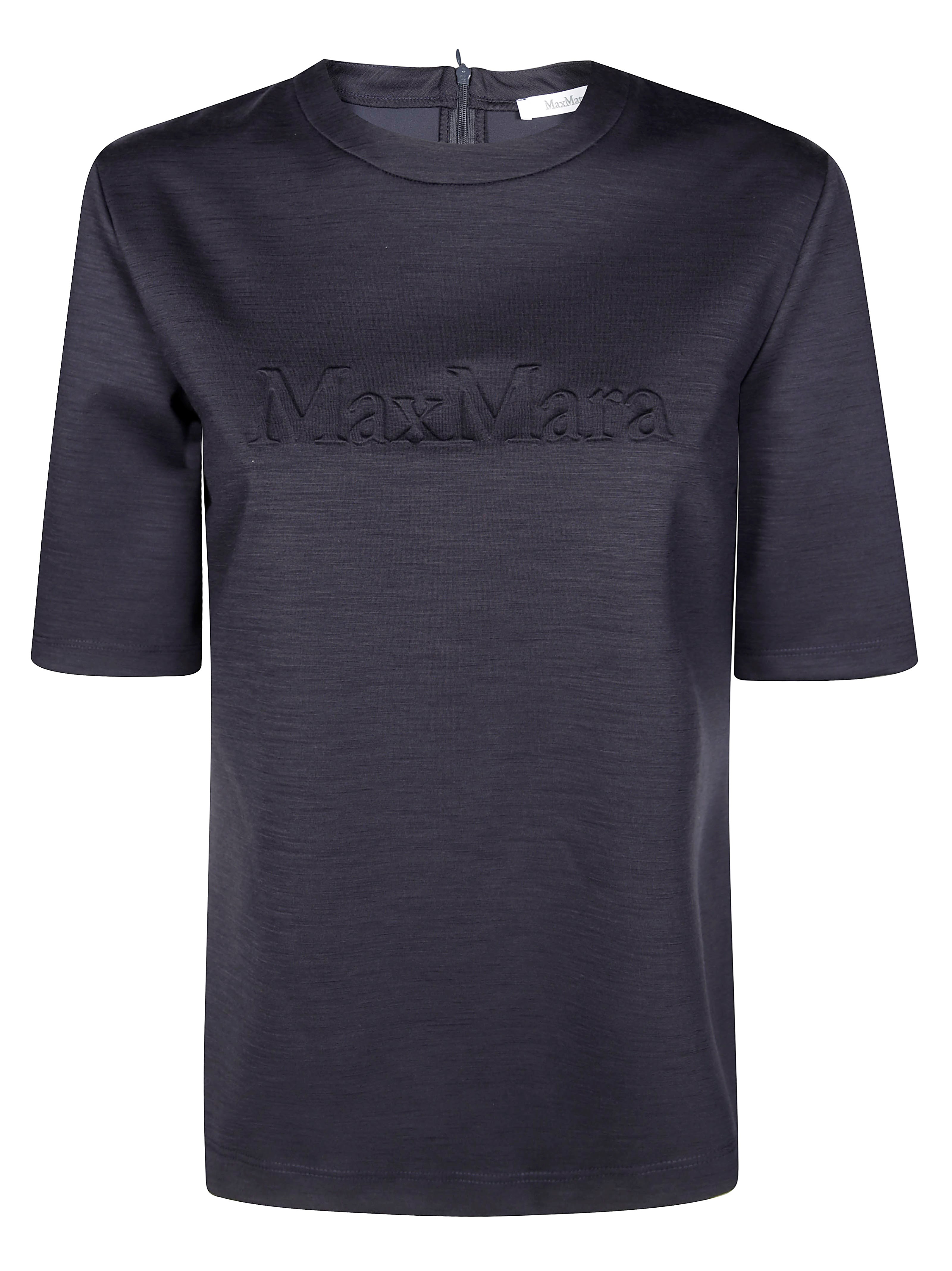 Max Mara Pure Peter T-shirt Logo Grande In Blue