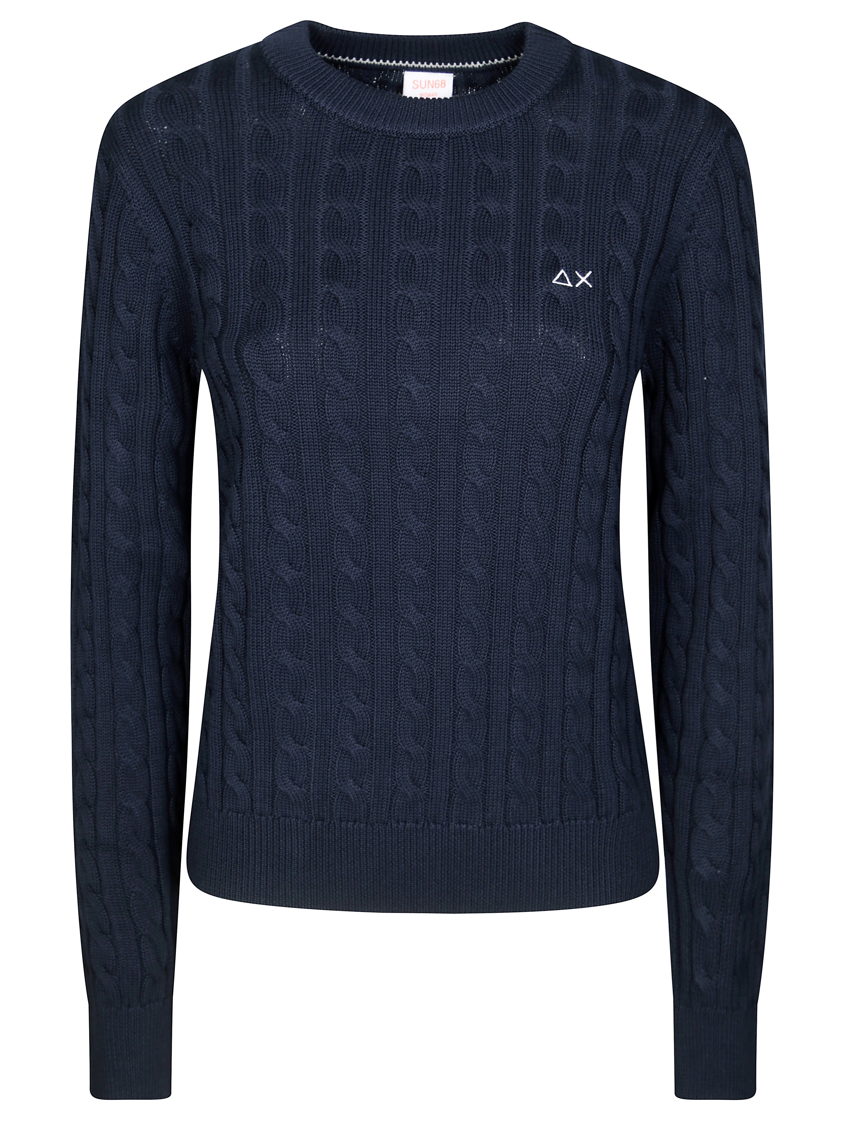 Sun 68 Maglia Gc A Trecce In Blue