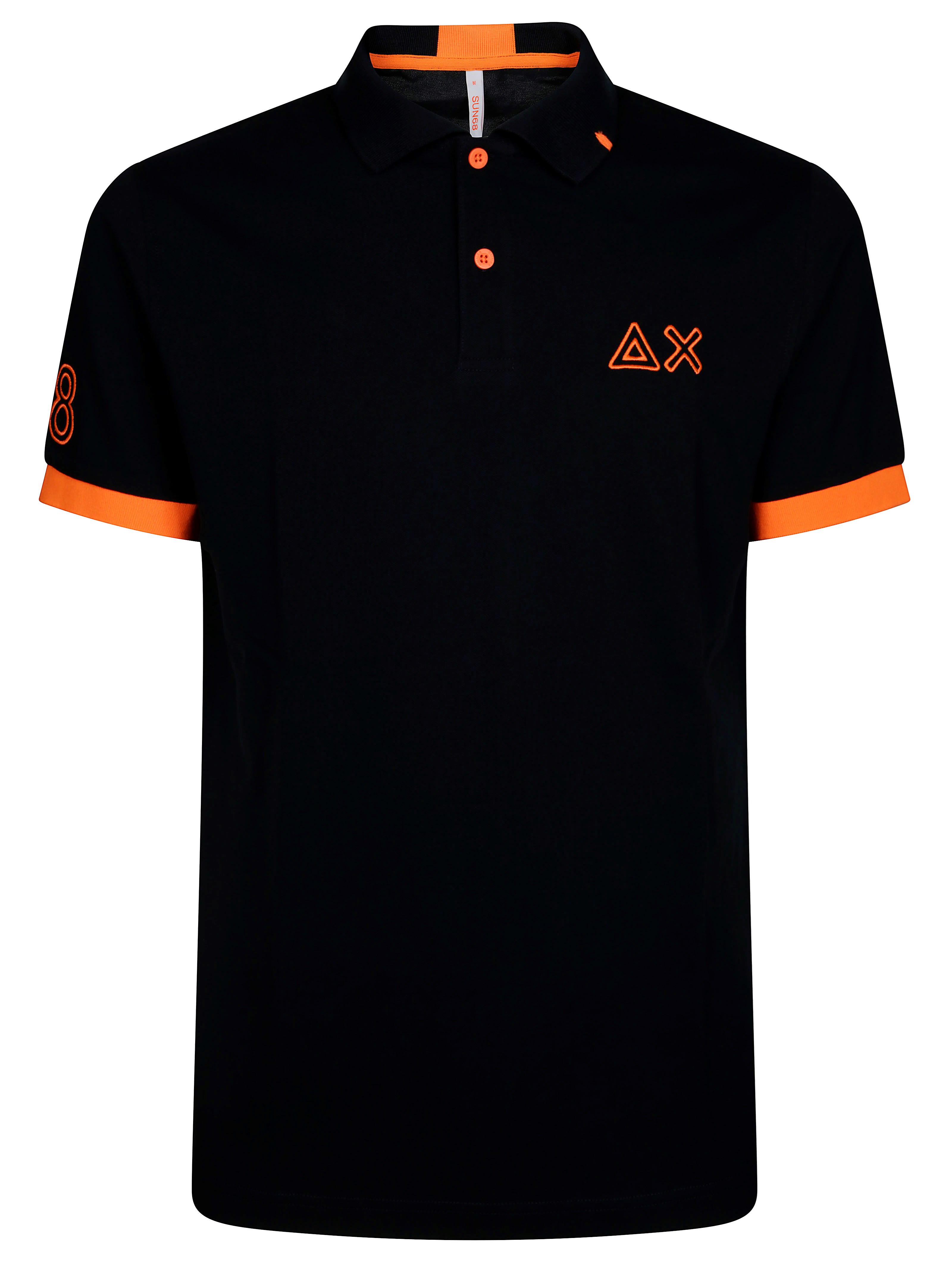 Sun 68 Polo With Embroidered Logo In Blue