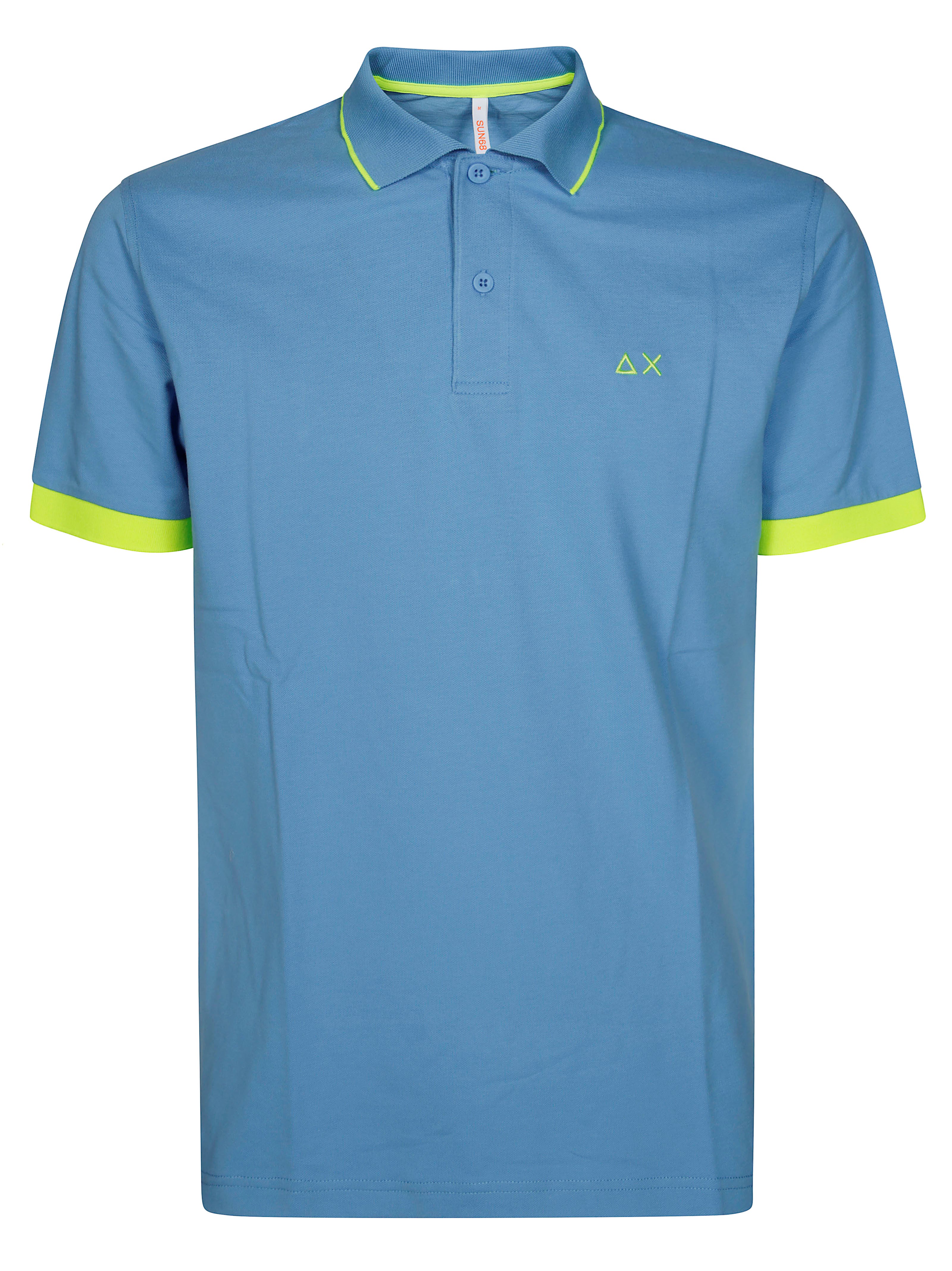 Sun 68 Polo Small Stripe Fluo In Beige