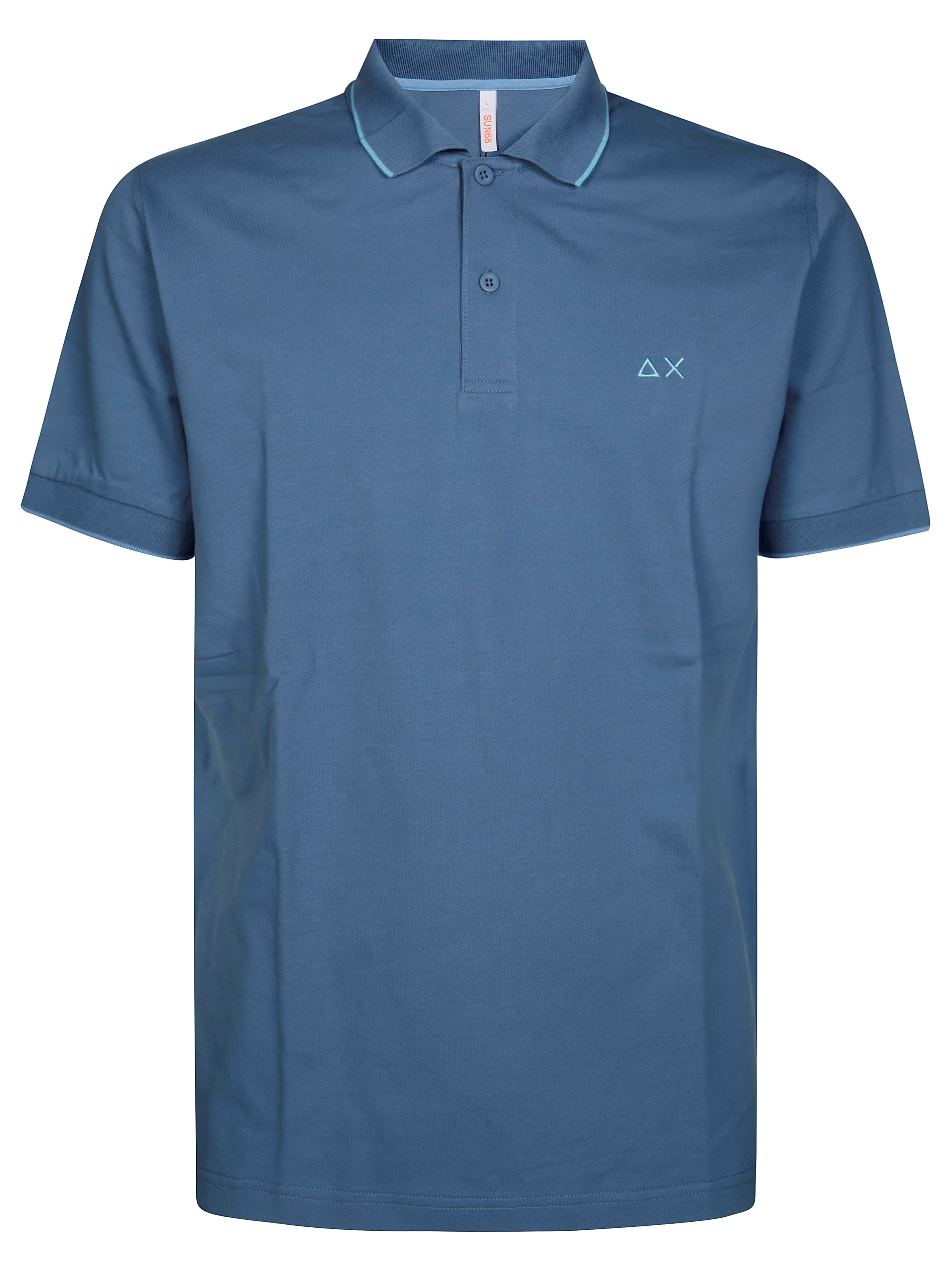 Sun 68 Small Stripe Cotton Polo Shirt In Beige