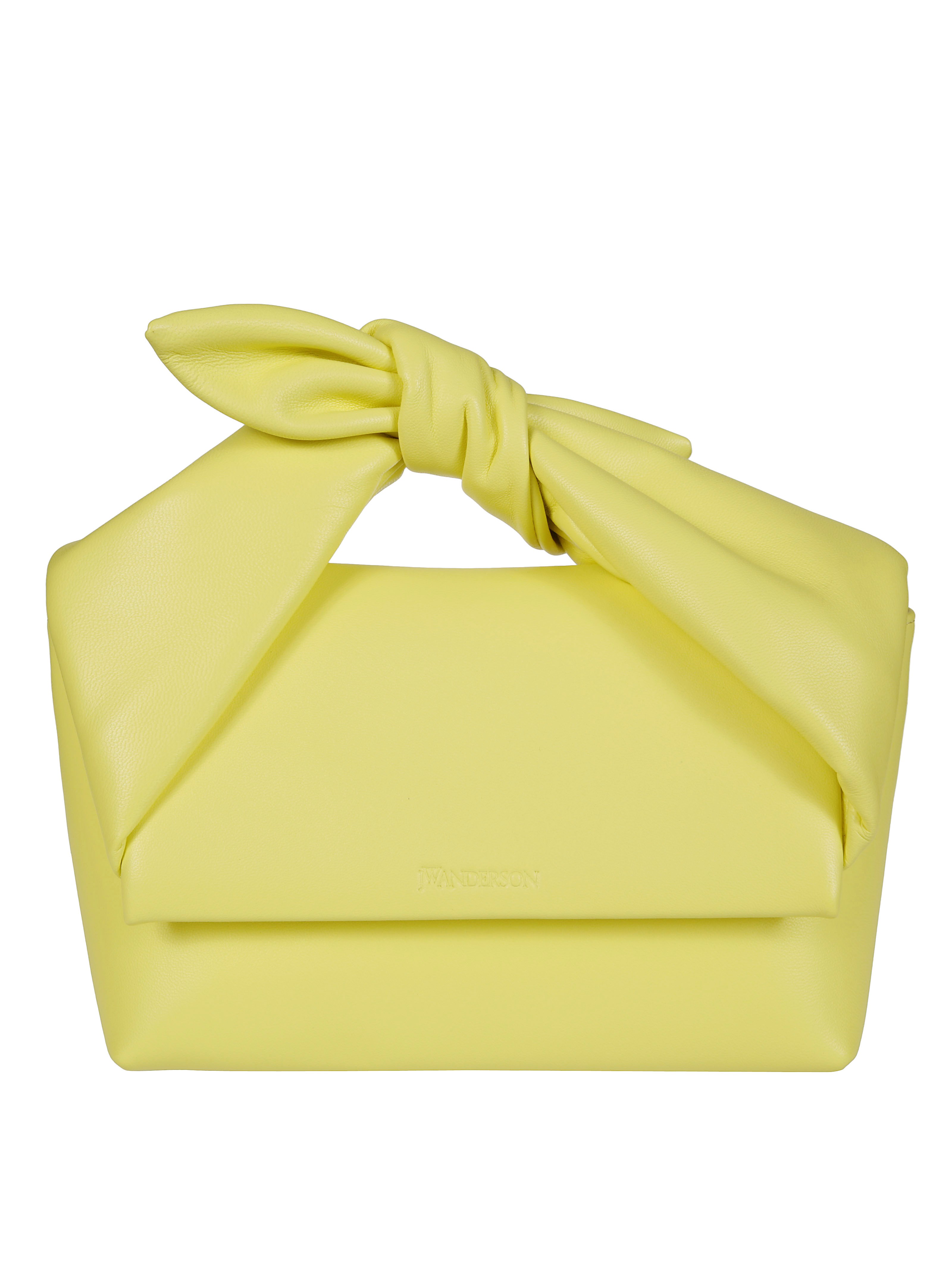 Shop Jw Anderson Bow Midi Twister Bag In Yellow
