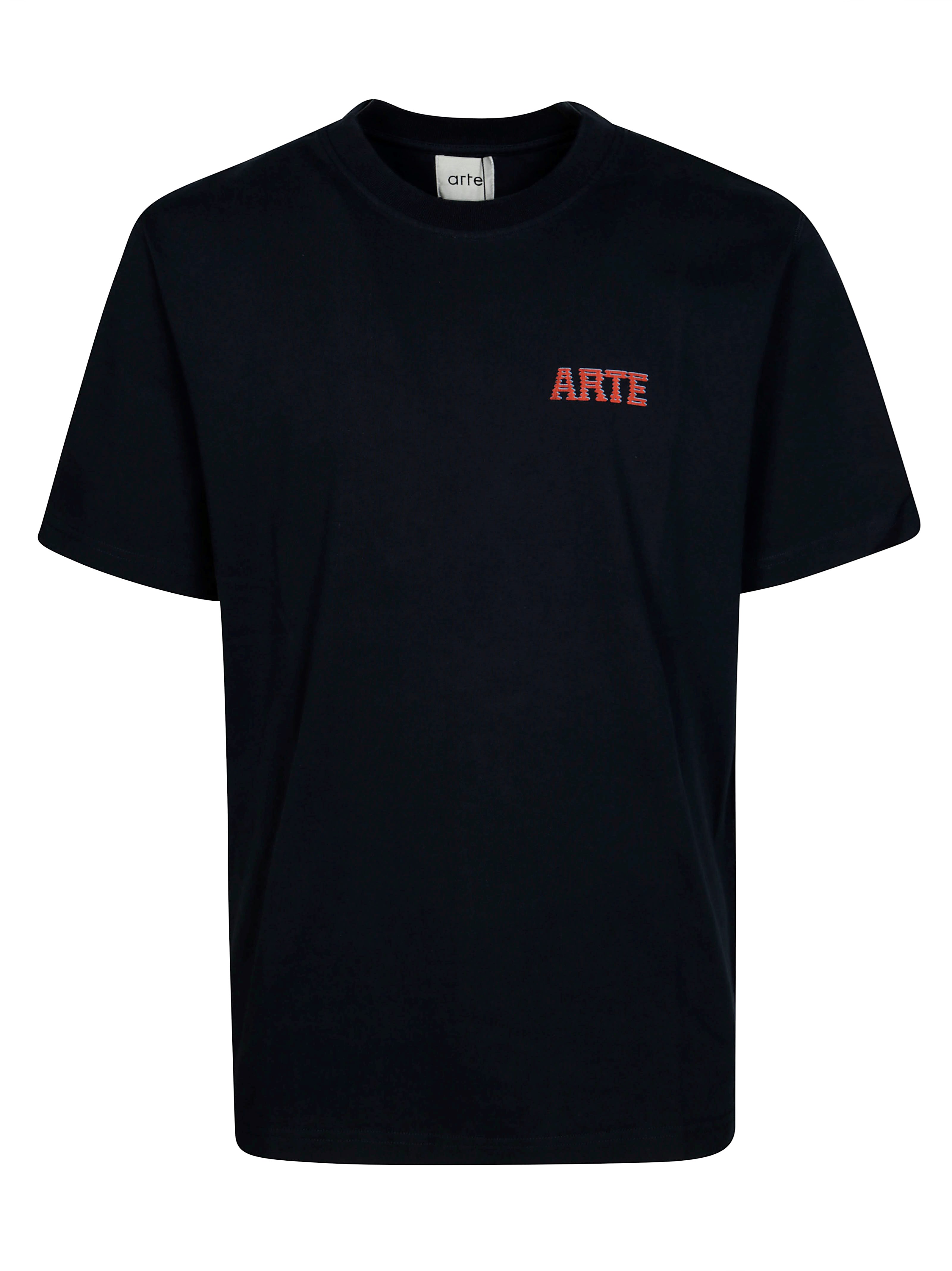 Arte Rounded Pants Print T-shirt In Blue