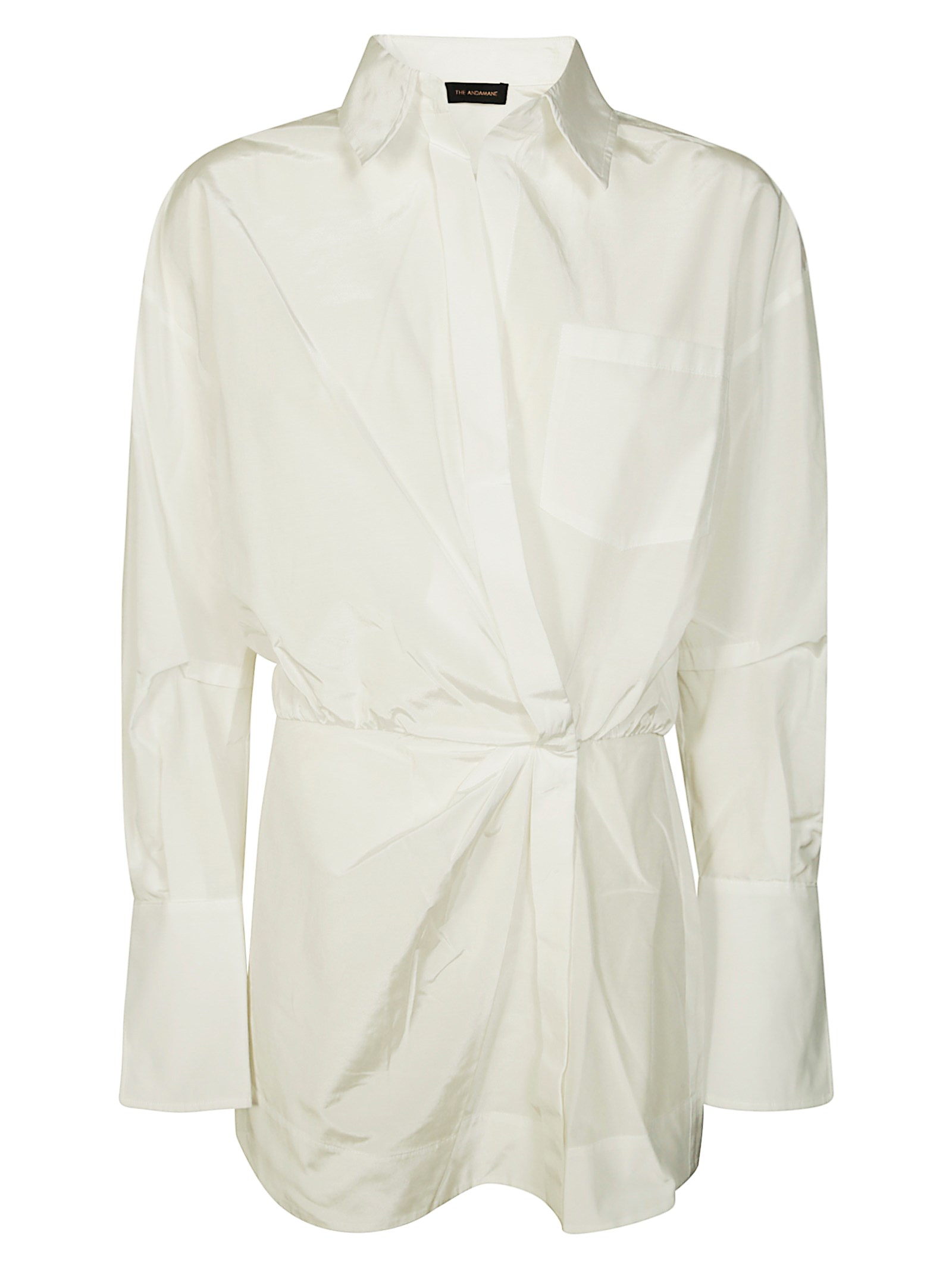 The Andamane Mini Dress With Front Pocket And Waist Tie