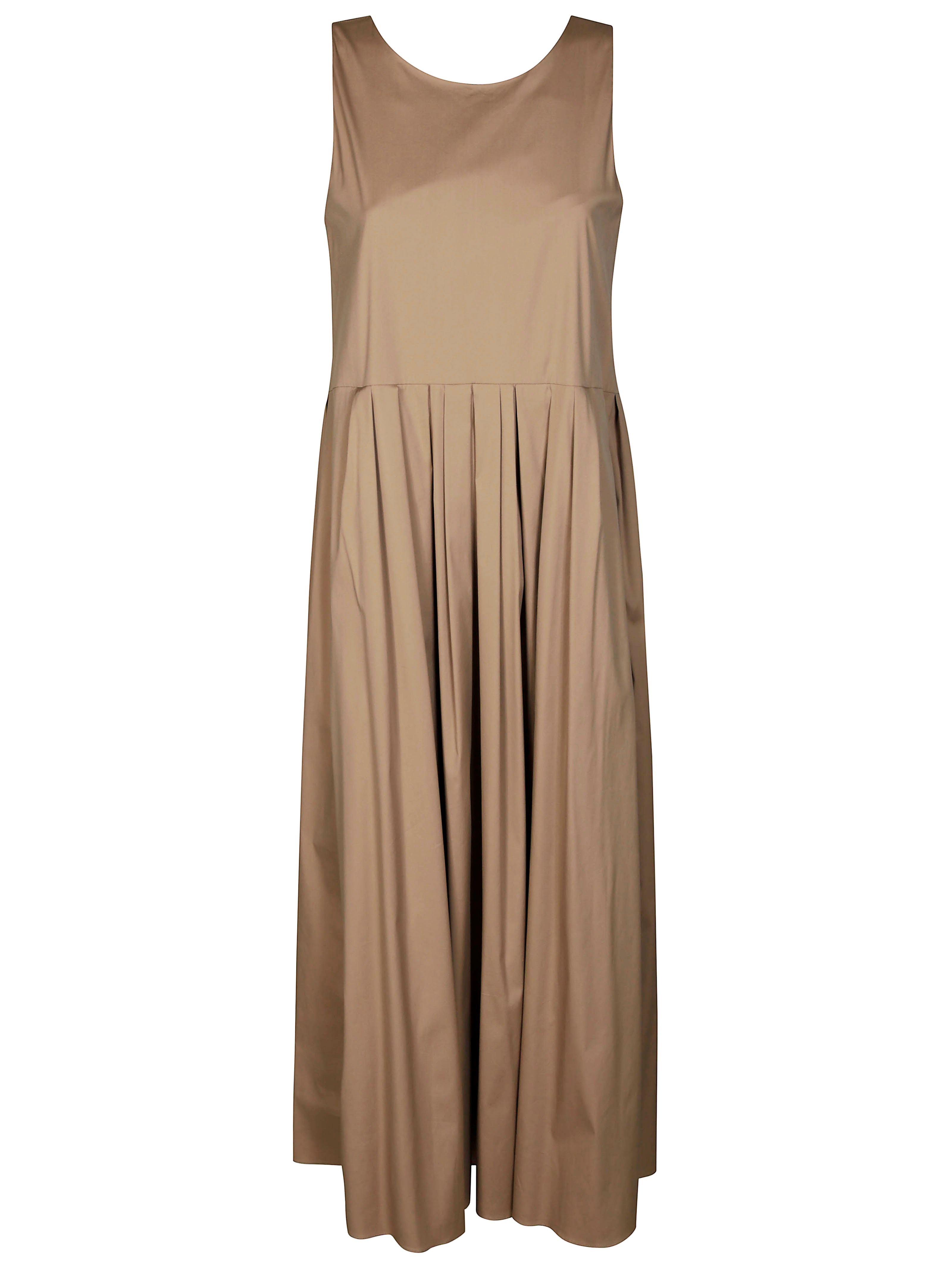 S'max Mara Moira Abito In Cotone A Canotta Camel