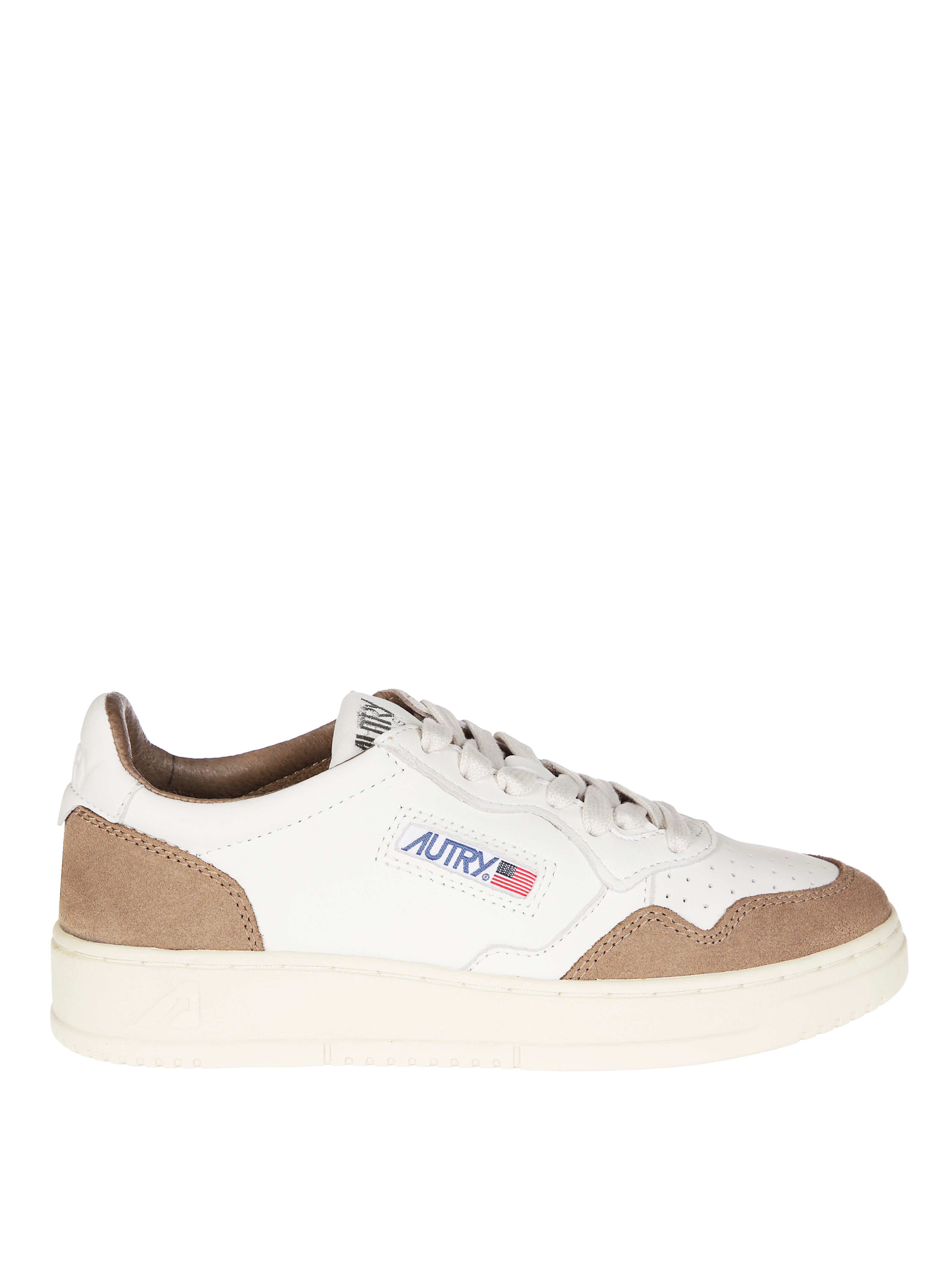 Autry Low Sneaker With Contrast Panels And Perforated Detailing
