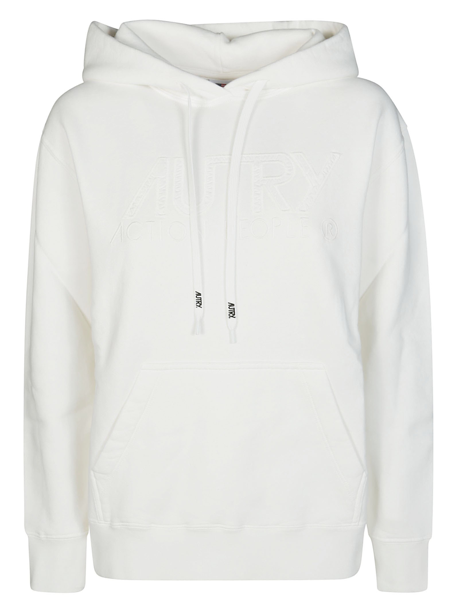 Shop Autry Felpa Hoodie Icon In Bianco