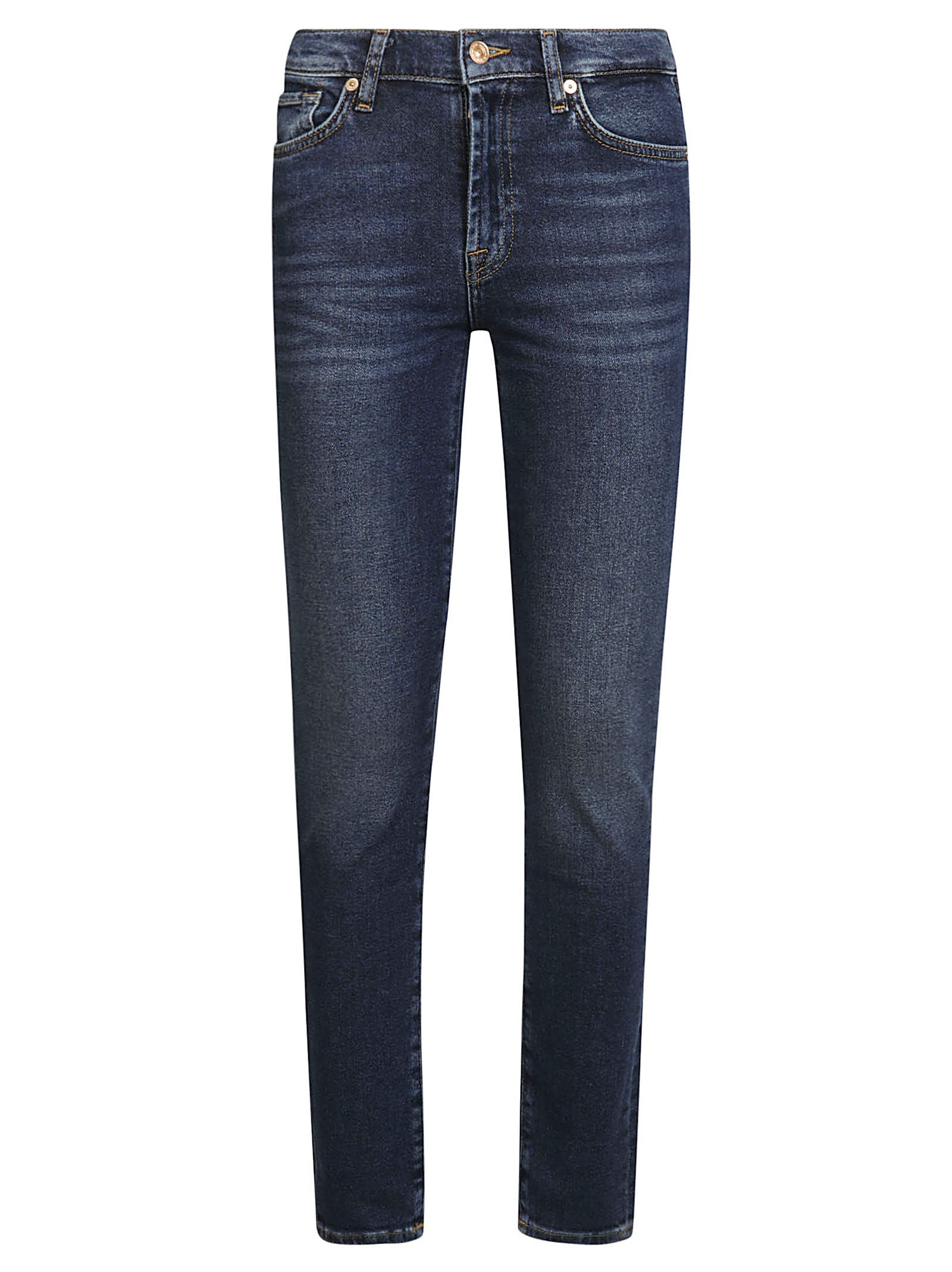 Shop 7 For All Mankind Base Super Stretch In Blu