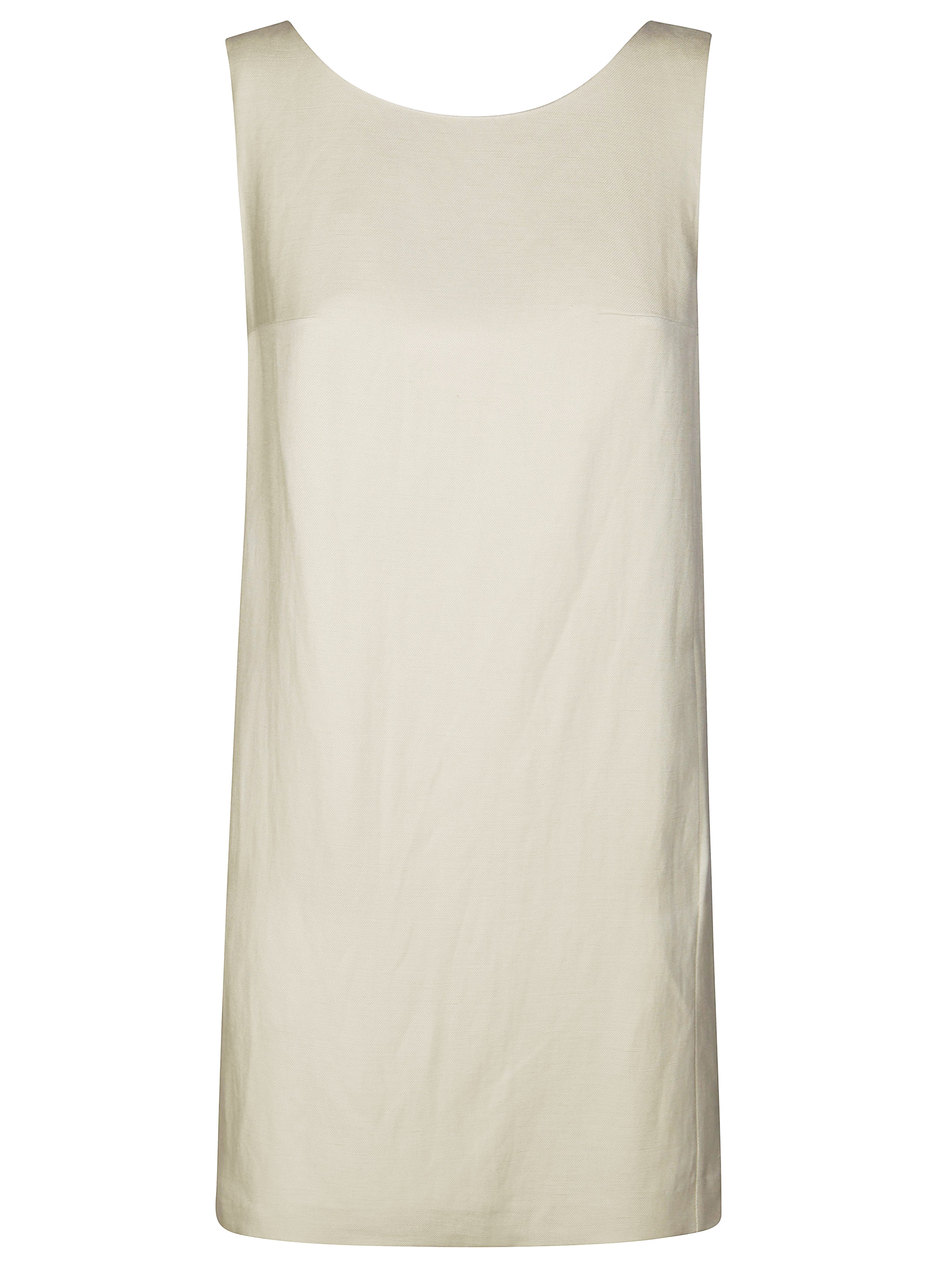 Dondup Sleeveless Textured Top With Relaxed Fit In White
