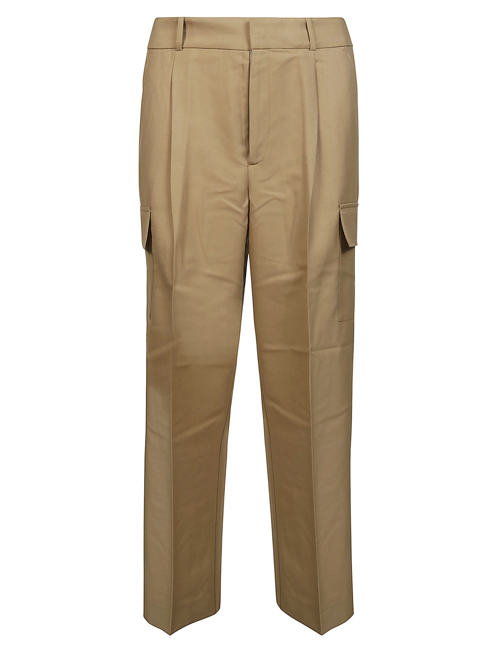 Shop Drôle De Monsieur Pantalone Cargo In Beige