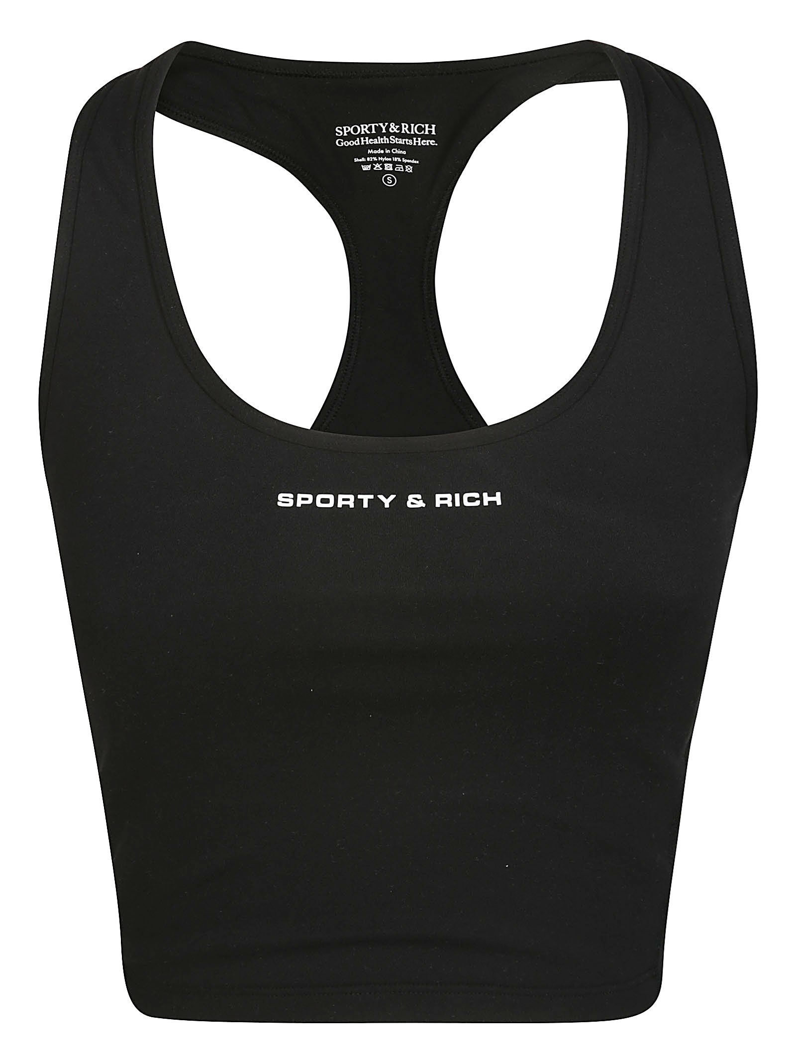 Sporty And Rich Sporty&rich Top Crop In Black