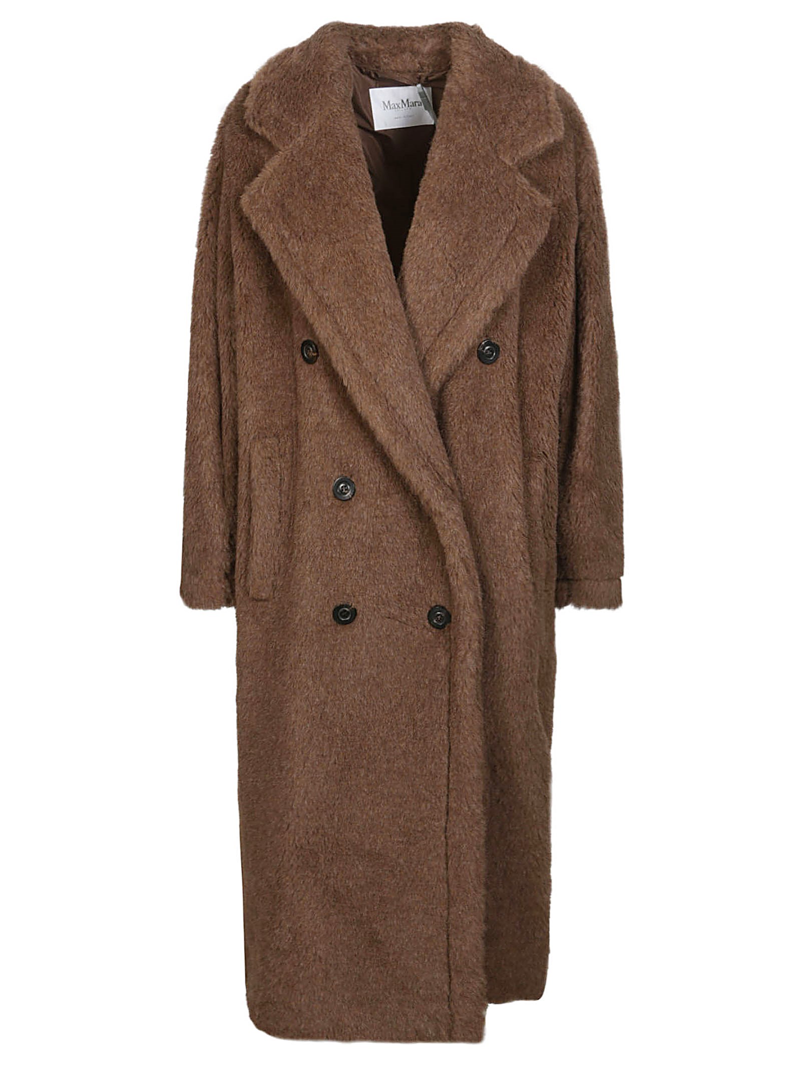 Shop Max Mara Faust Cappotto Teddy Madame In Brown