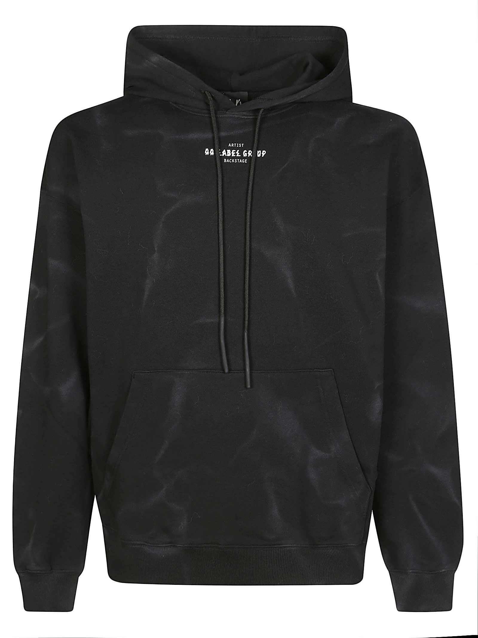 Shop 44 Label Group Hoodie Sfumata Logo In Black