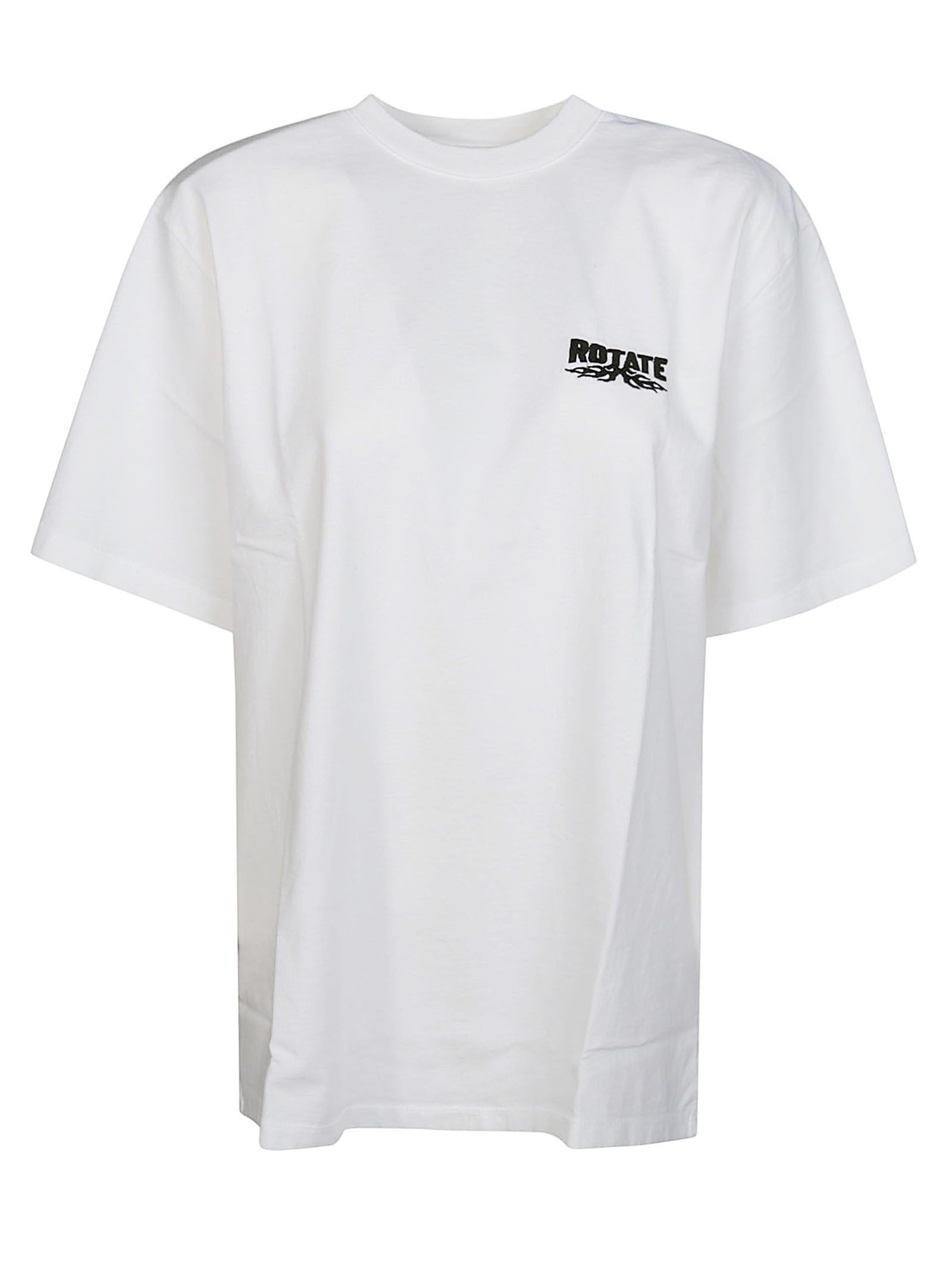 Shop Rotate Birger Christensen Rotate T-shirt Logo Enzyme In White