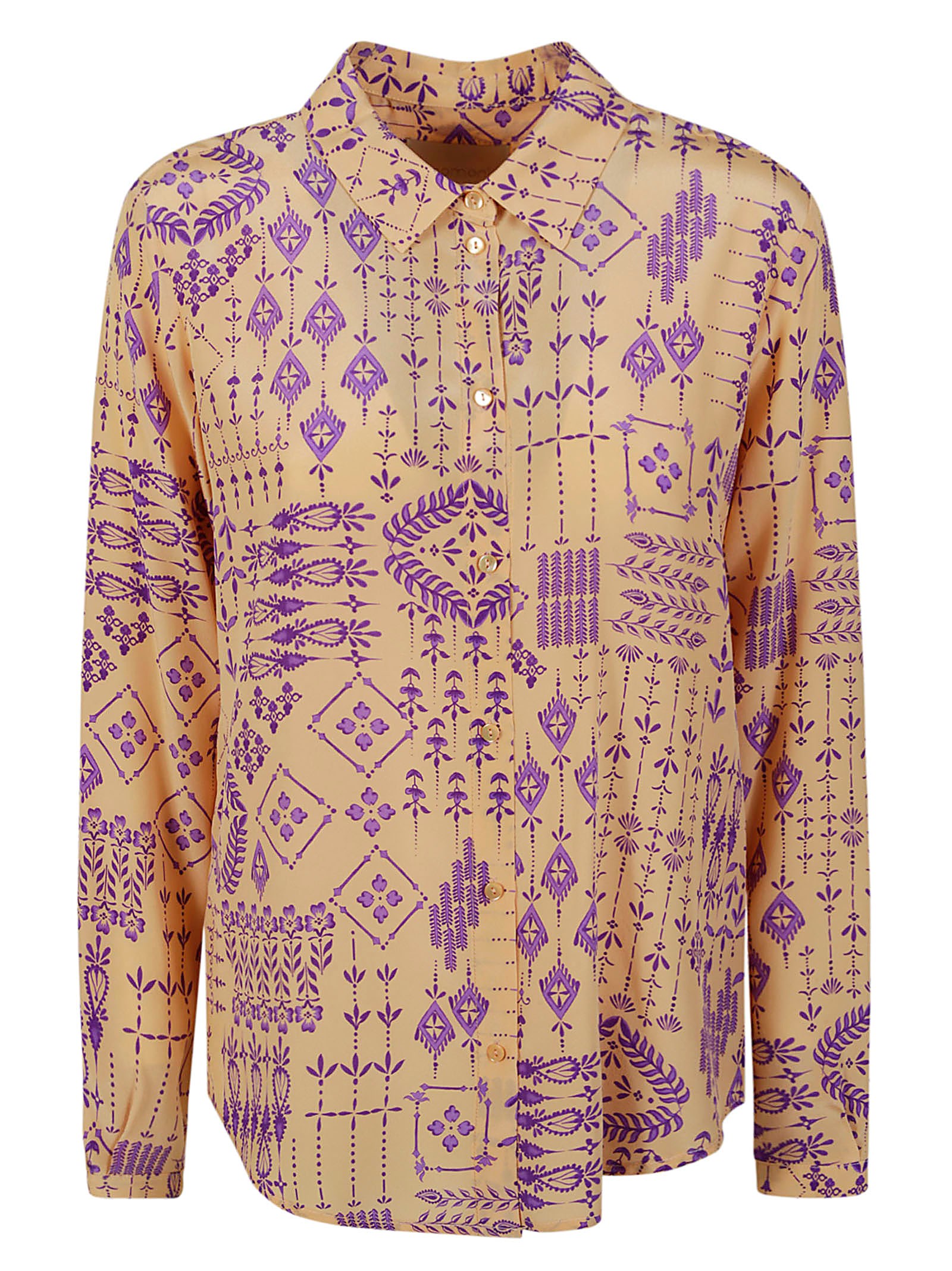 Shop Momoní Momoni Meudon Camicia St Etnica In Purple