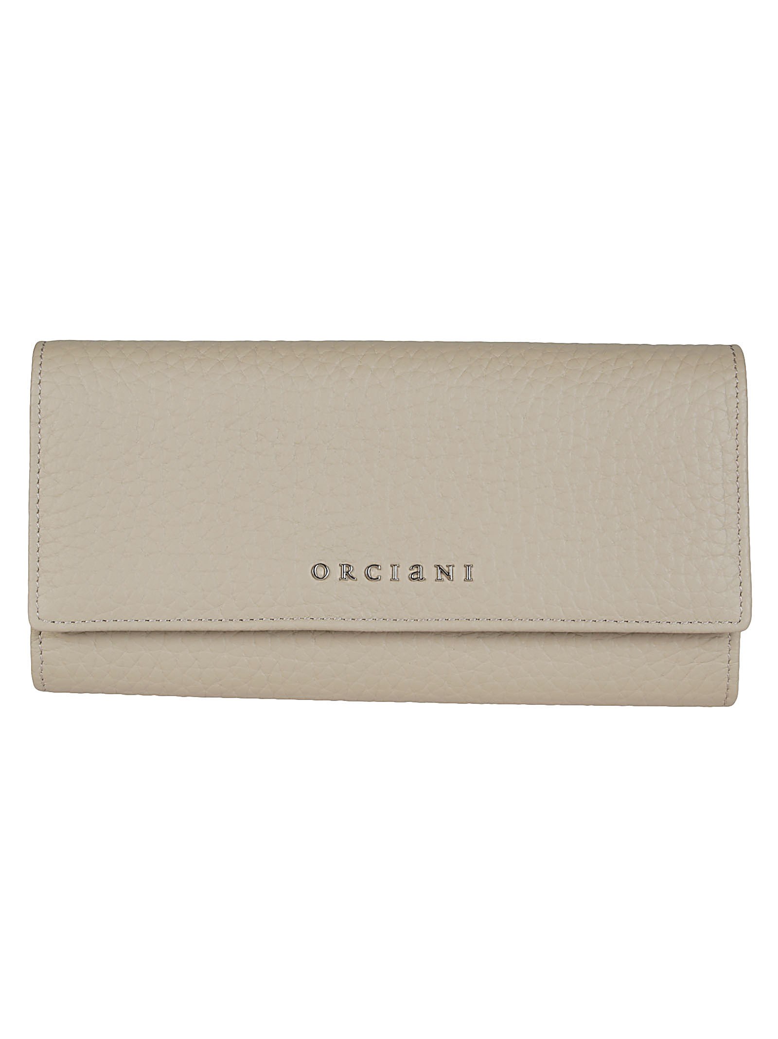 Orciani Textured Finish Soft Wallet In Beige